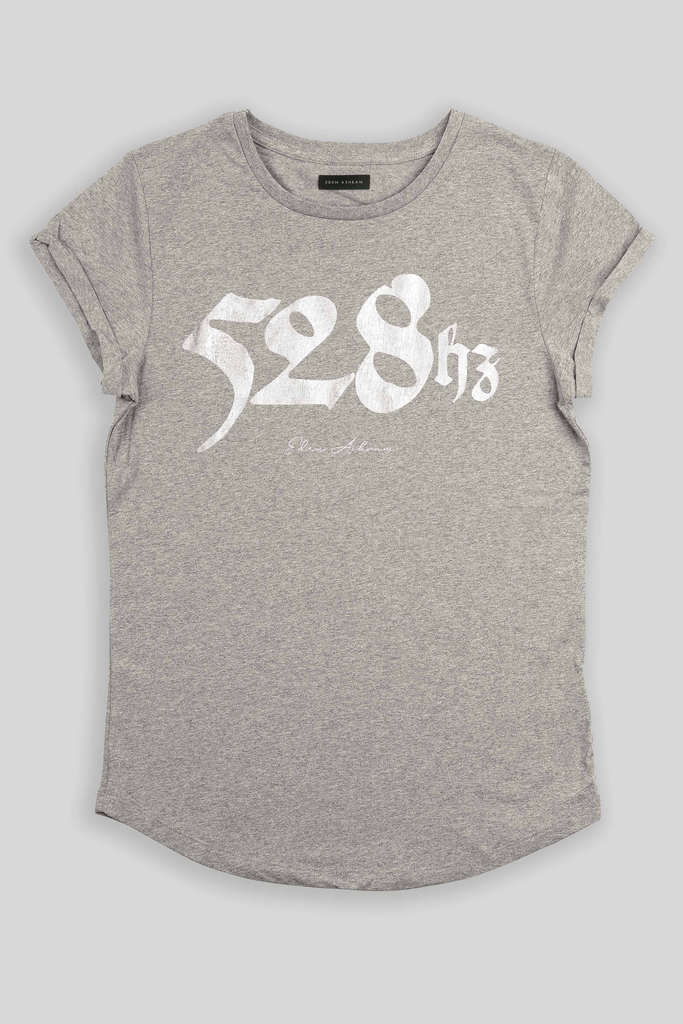 Eden Ashram 528Hz Premium Rolled Sleeve T-Shirt Heather Grey