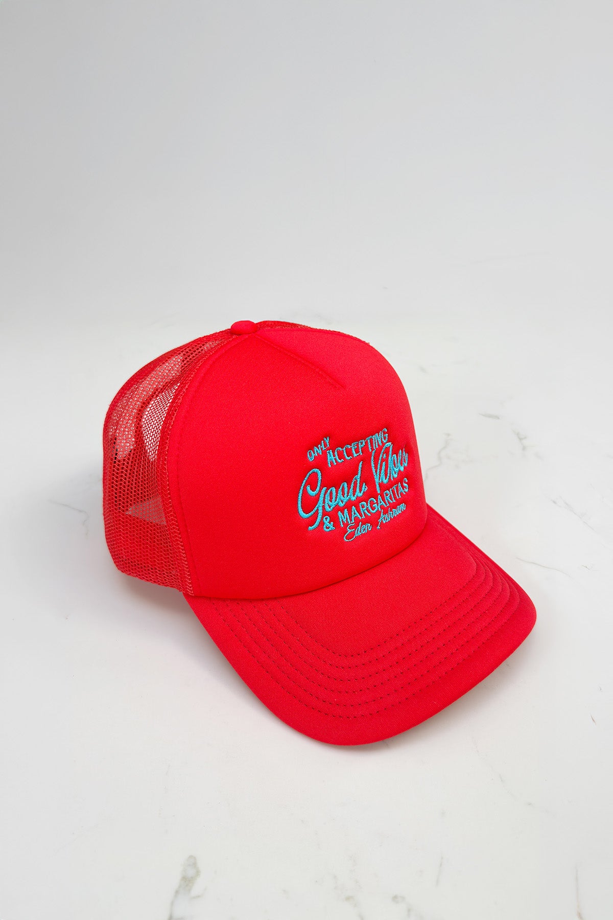Eden Ashram Only Accepting Good Vibes & Margaritas Foam Trucker Cap