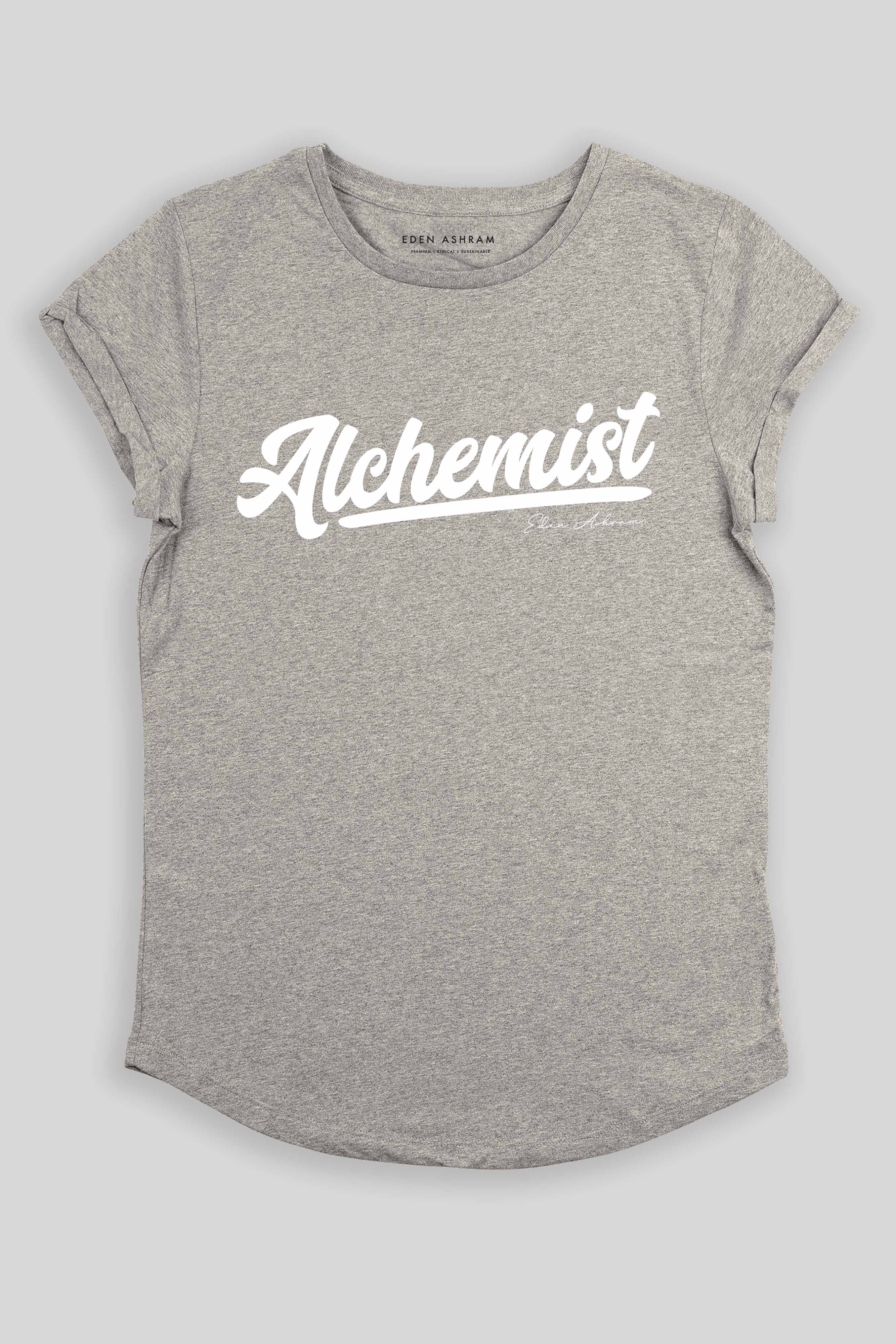 Eden Ashram Alchemist Premium Rolled Sleeve T-Shirt Heather Grey