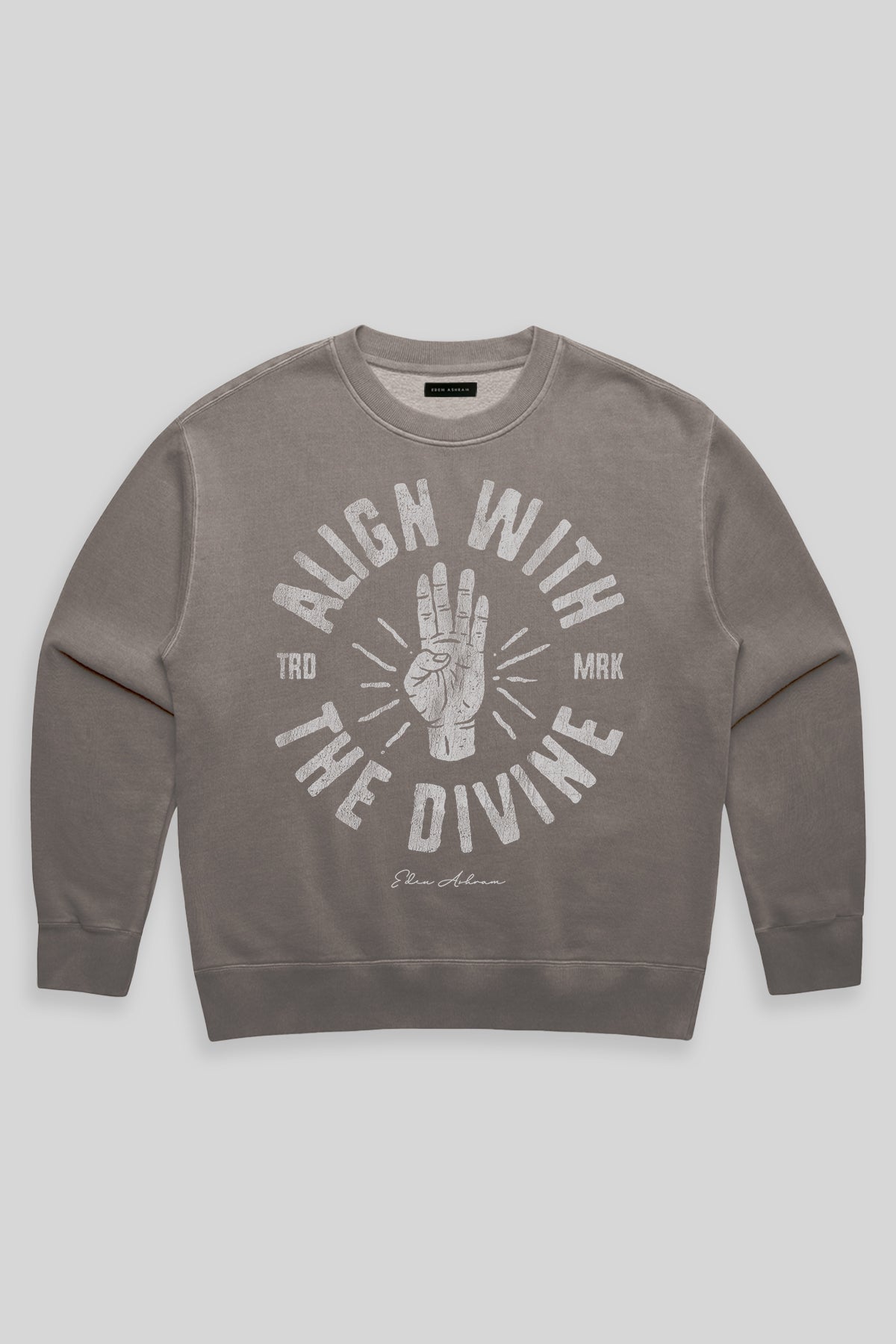 Eden Ashram Align With The Divine Faded Sweatshirt Faded Grey