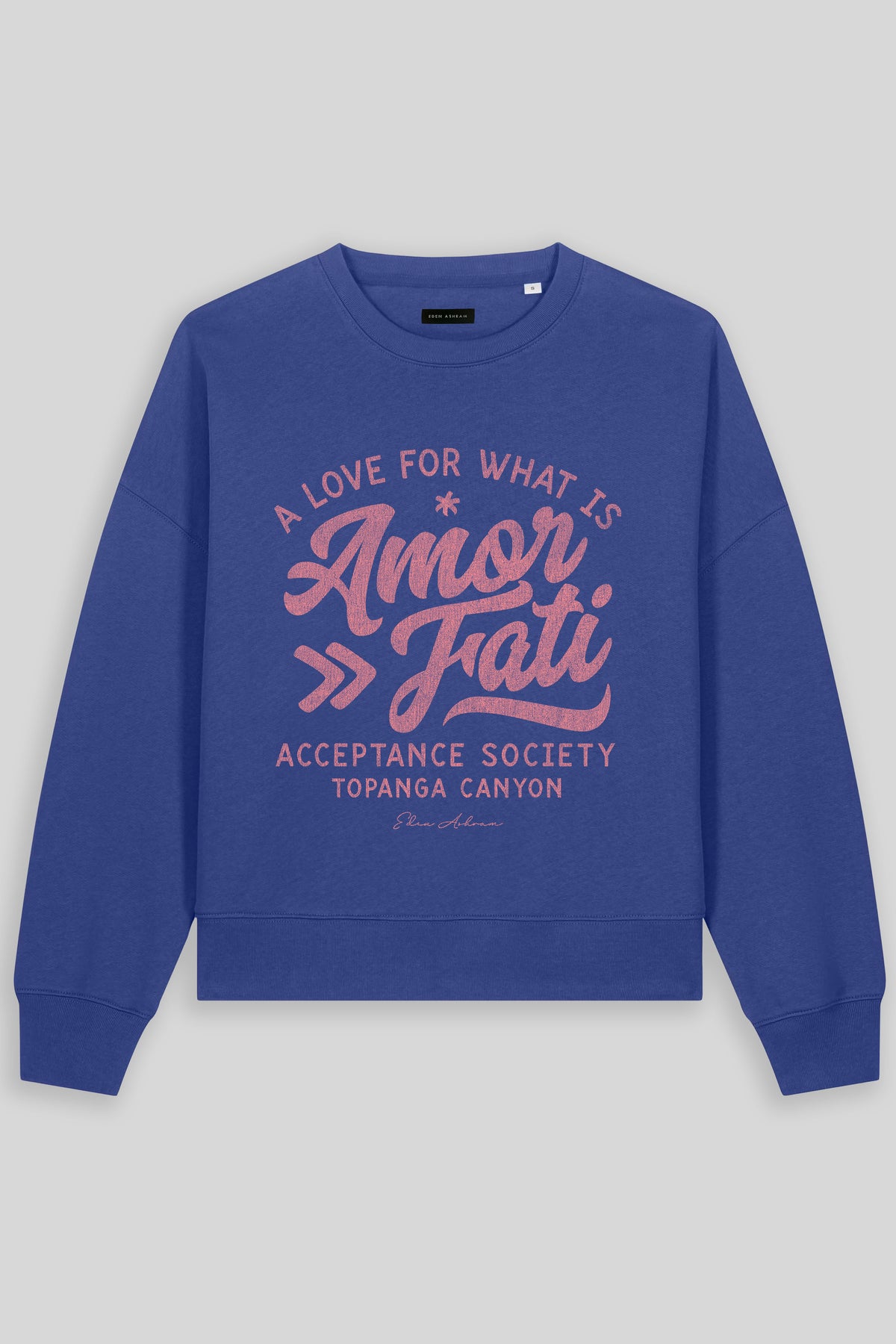 Eden Ashram Amor Fati Women's Premium Organic Sweatshirt Dusk