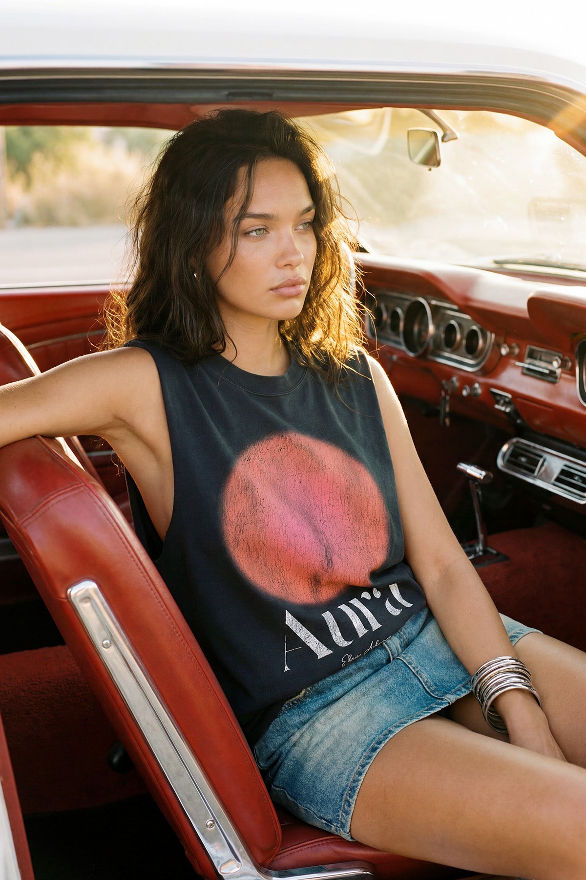 Aura Heavy Faded Rocker Tank