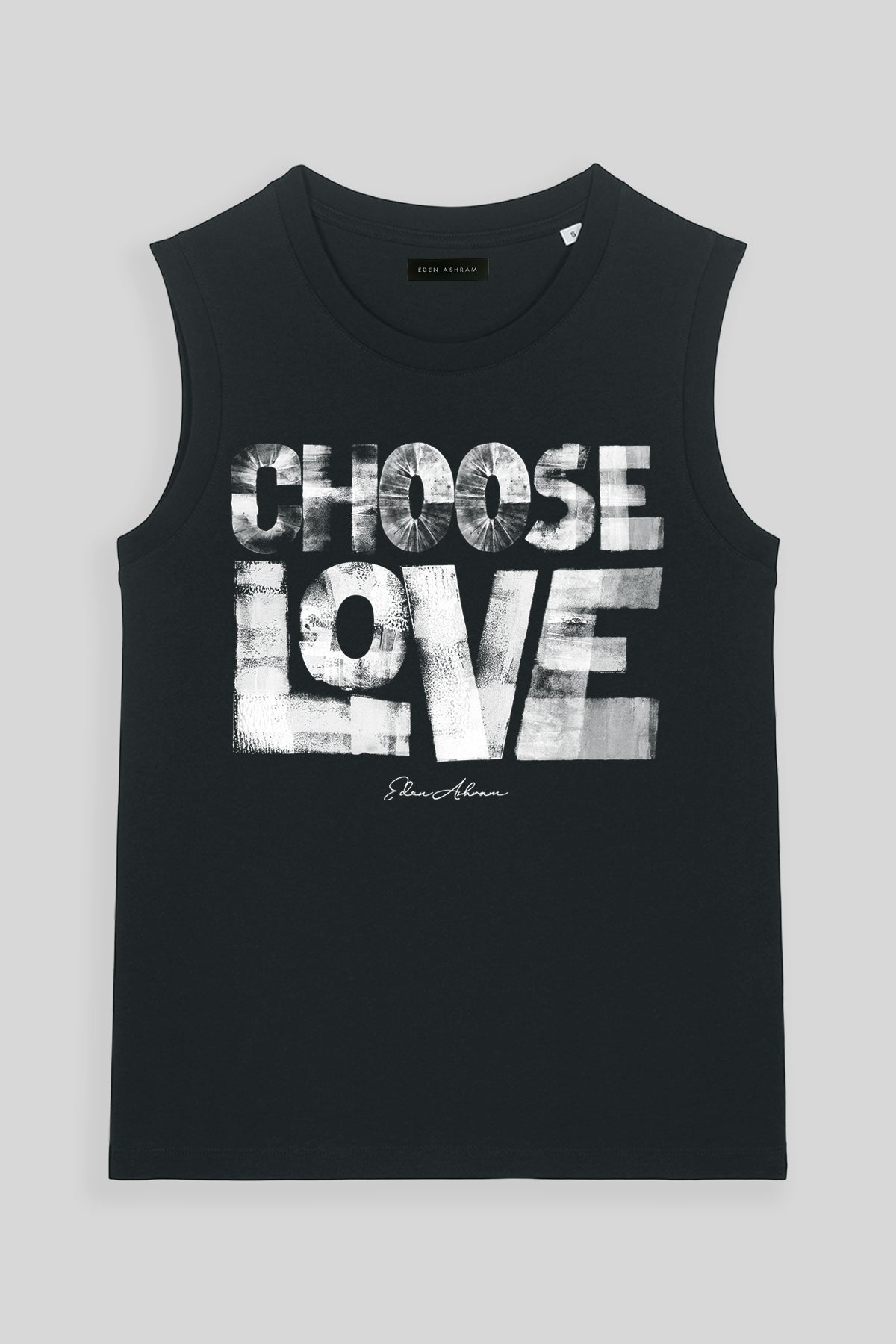 Eden Ashram Choose Love Venice Tank Black