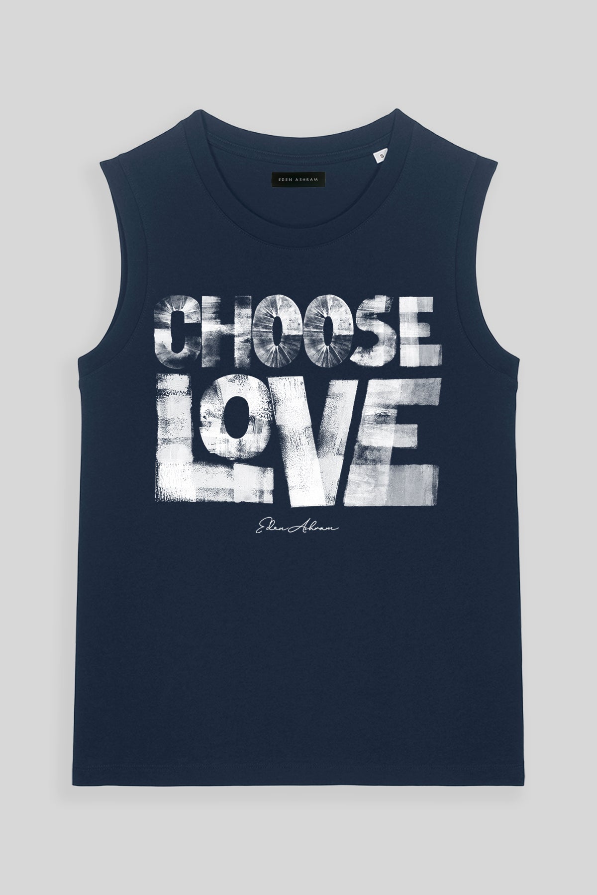 Eden Ashram Choose Love Venice Tank French Navy