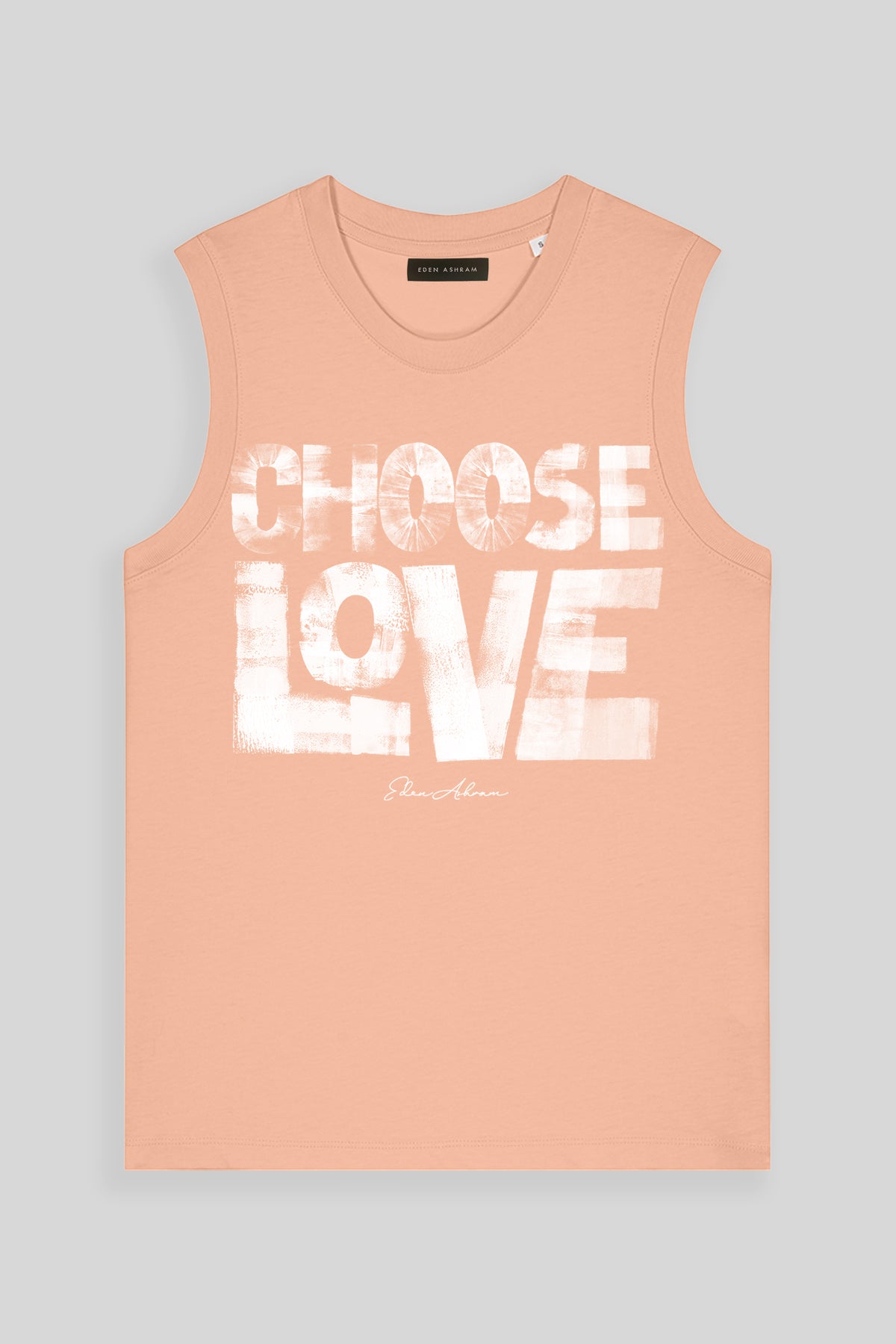 Eden Ashram Choose Love Venice Tank Peach