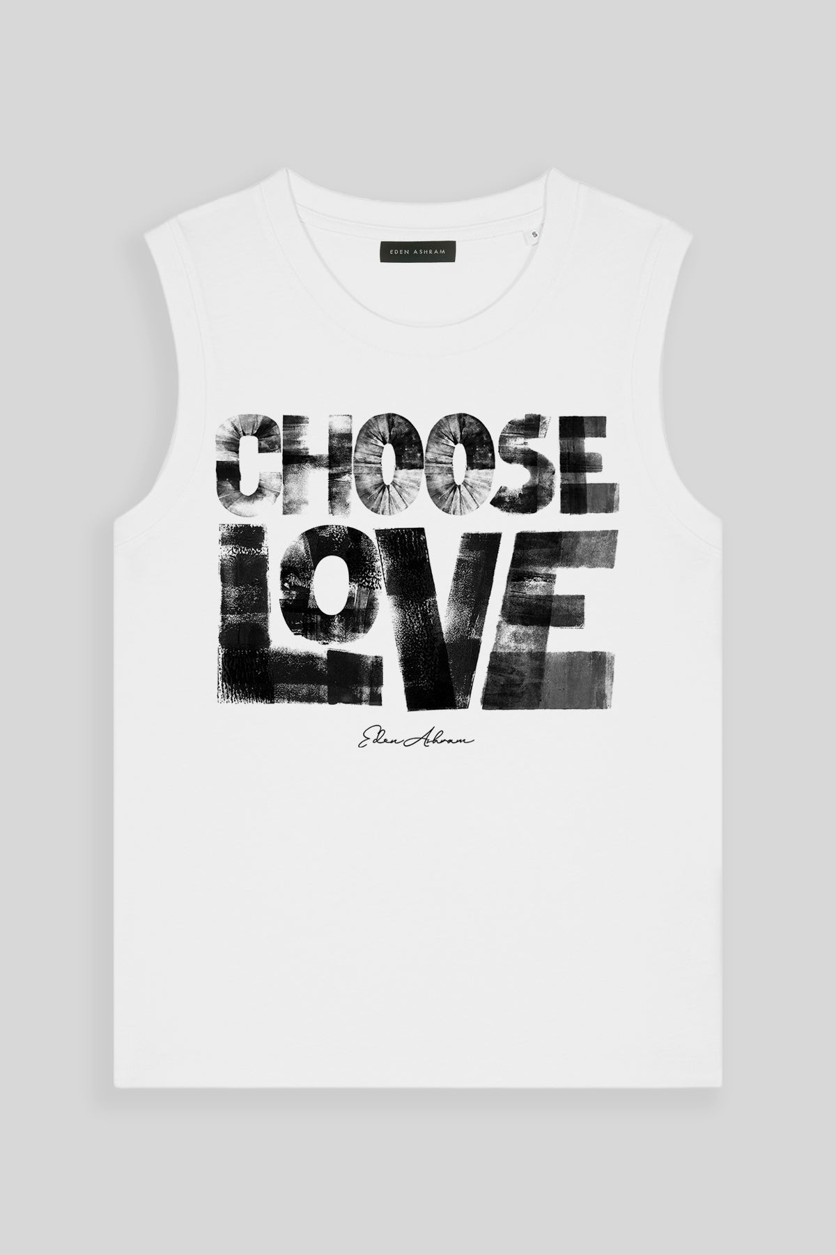 Eden Ashram Choose Love Venice Tank White