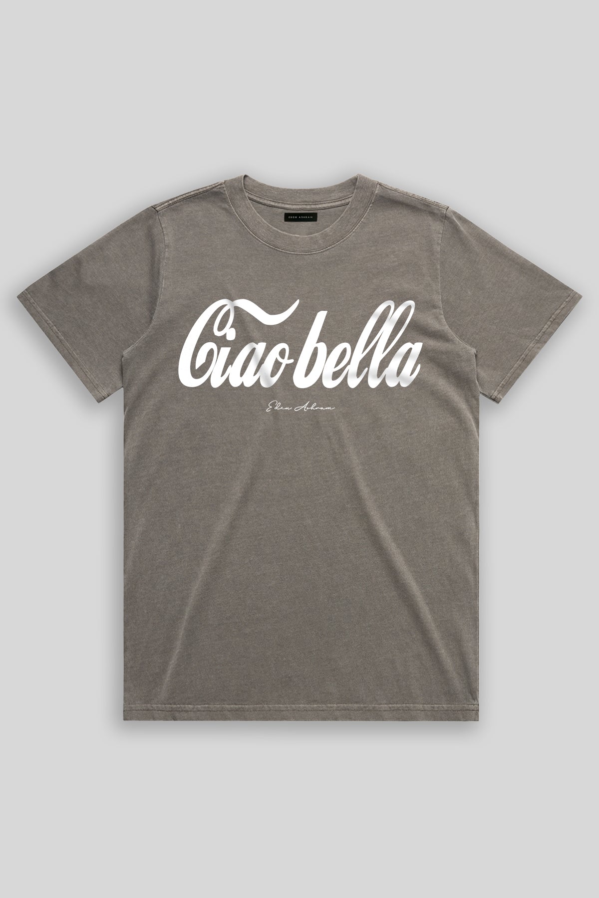 Eden Ashram Ciao Bella Faded Rocker T-Shirt Faded Grey