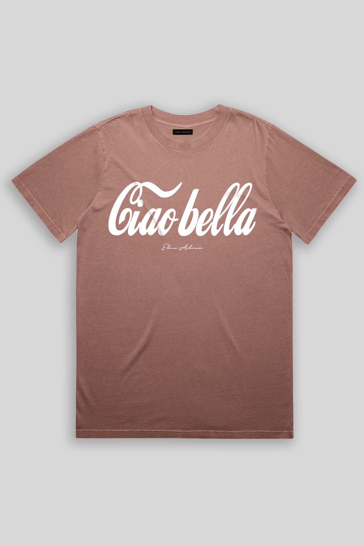 Eden Ashram Ciao Bella Faded Rocker T-Shirt Faded Pink