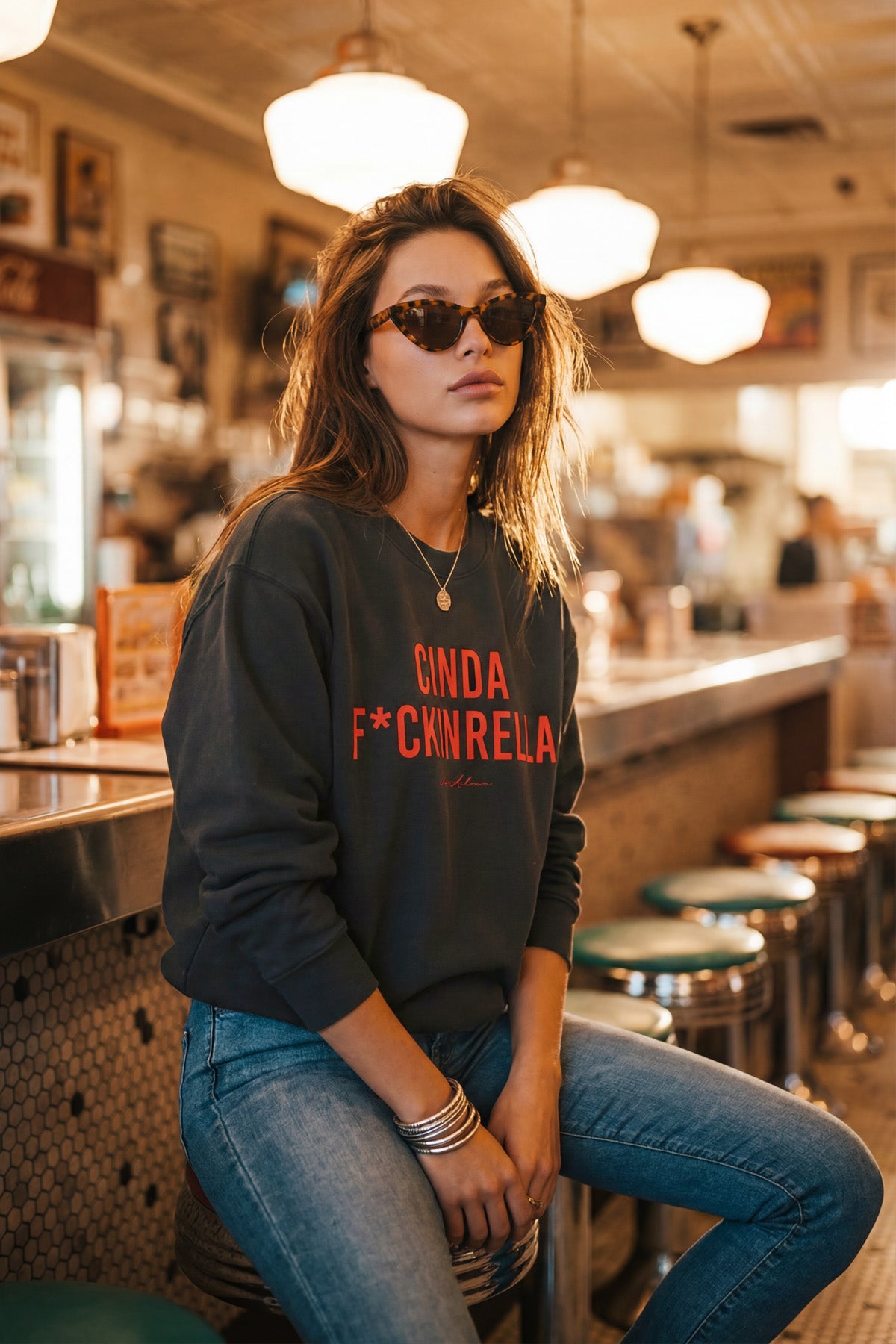 Cindaf*ckinrella Premium Faded Sweatshirt