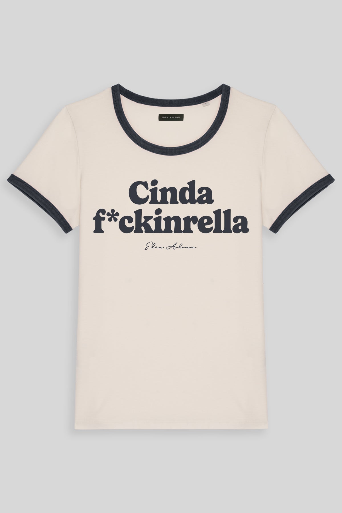 Eden Ashram Cindaf*ckinrella Premium Organic Ringer T-Shirt Washed Navy