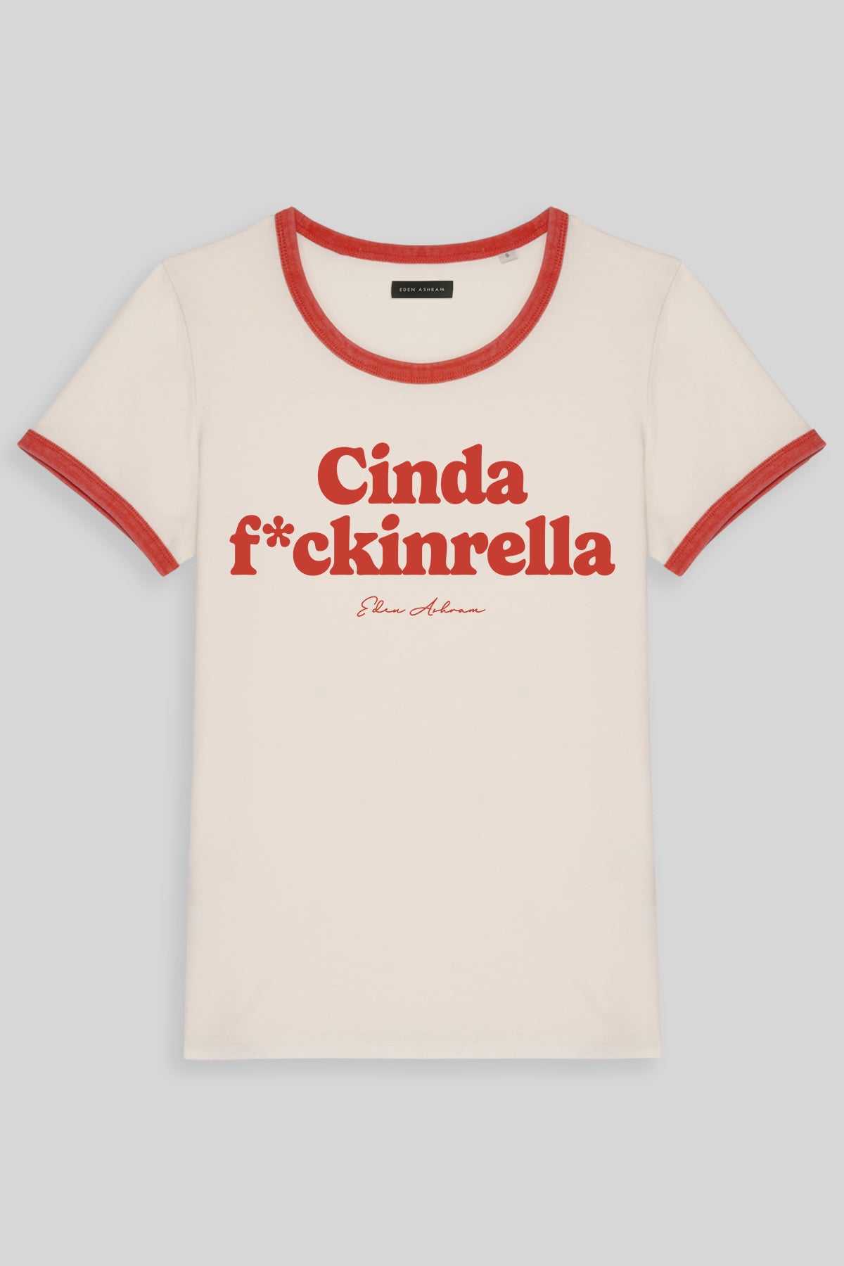 Eden Ashram Cindaf*ckinrella Premium Organic Ringer T-Shirt Washed Paprika