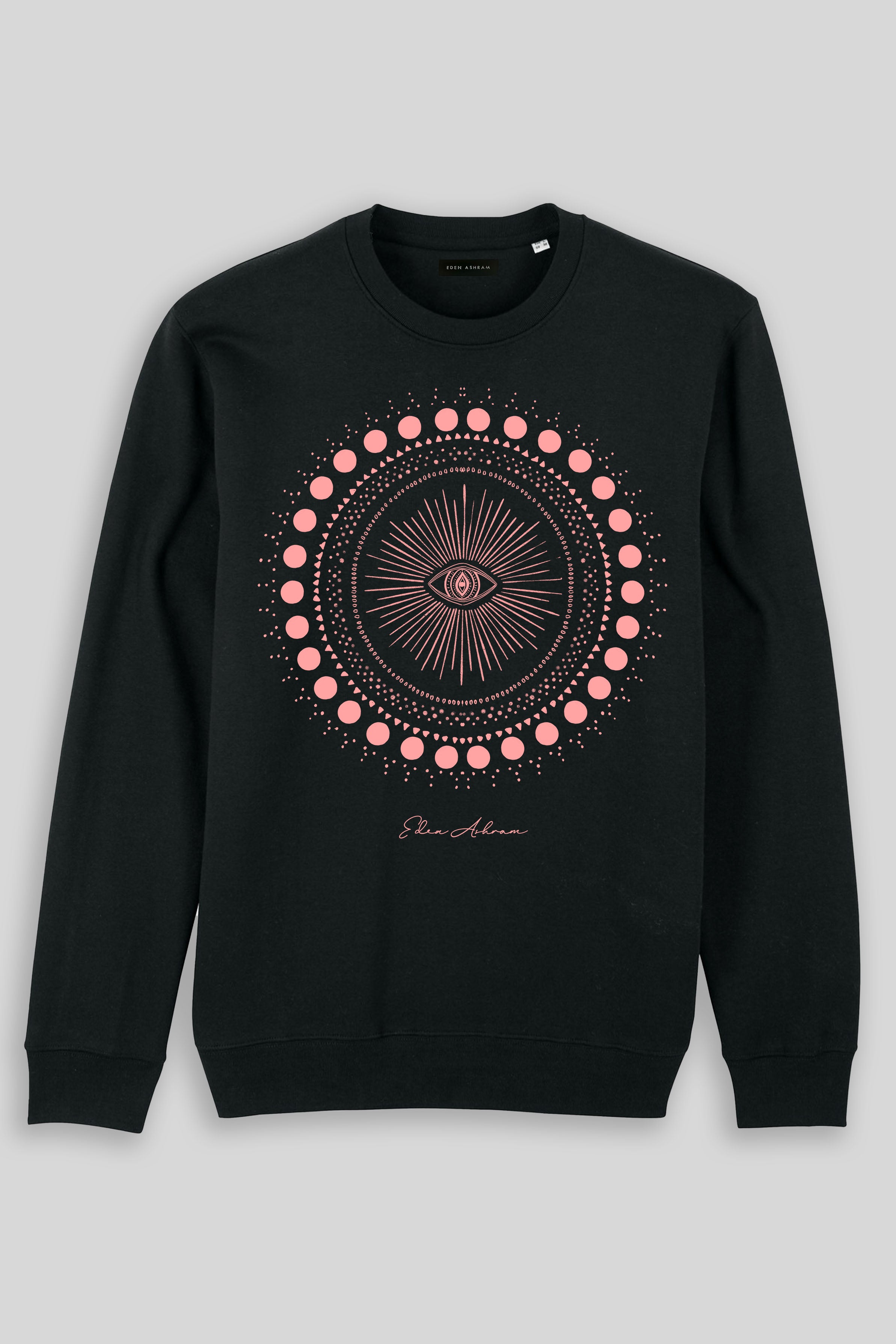 Eden Ashram Cosmic Eye Mandala Iconic Sweatshirt Black