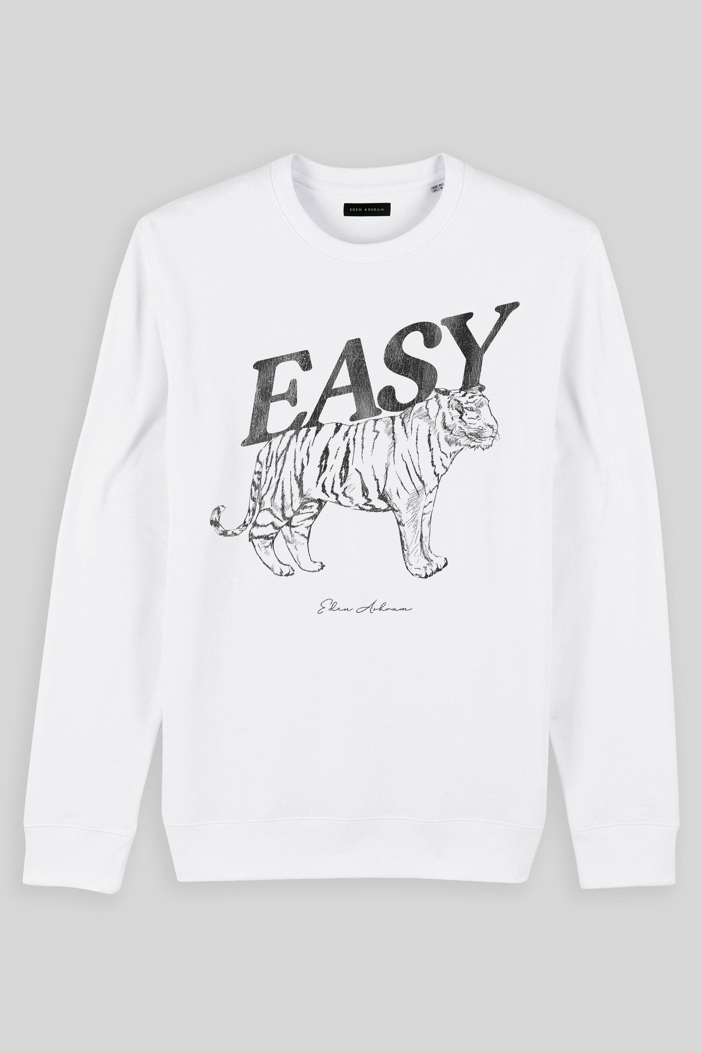 Eden Ashram Easy Tiger Iconic Sweatshirt White