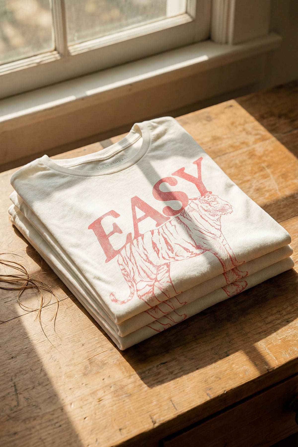 Eden Ashram Easy Tiger Premium Rolled Sleeve T-Shirt