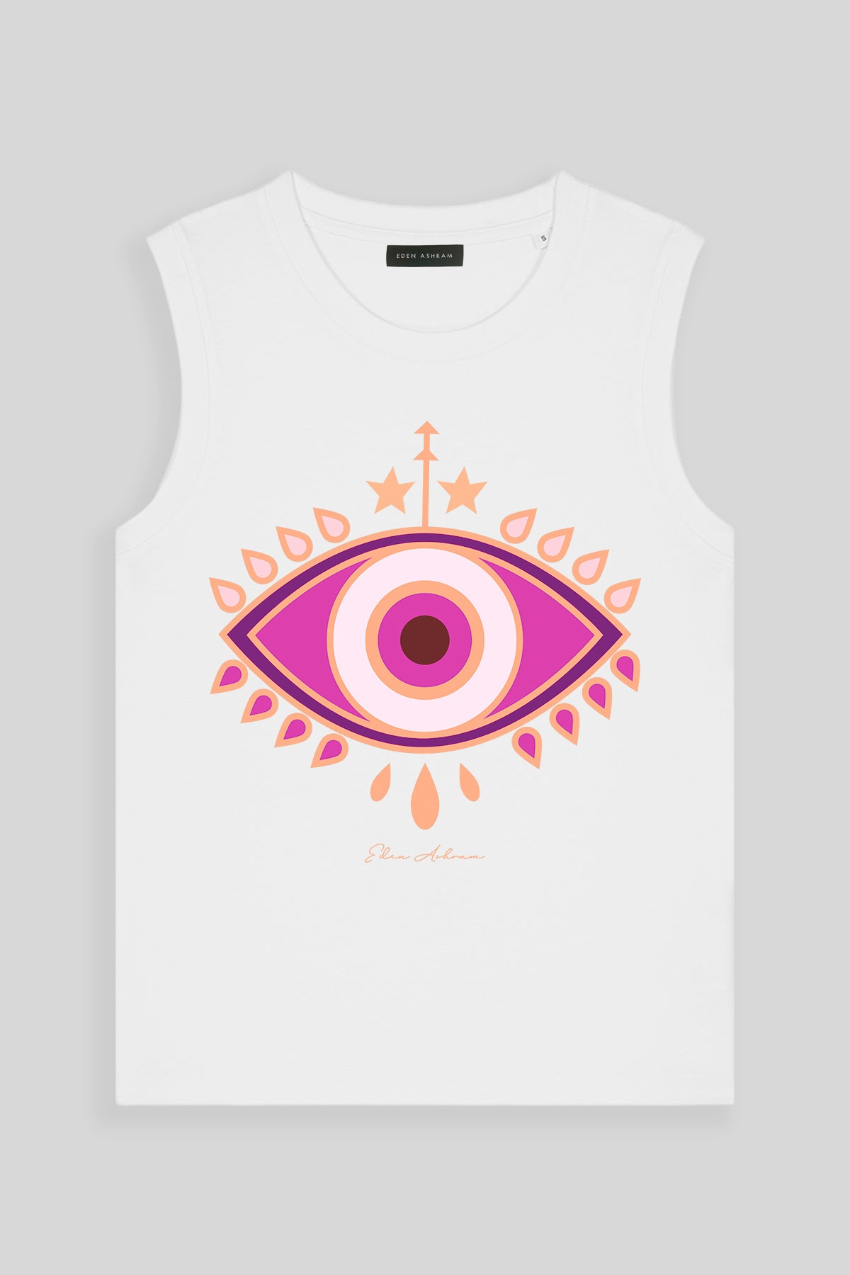 Eden Ashram Evil Eye Venice Tank White