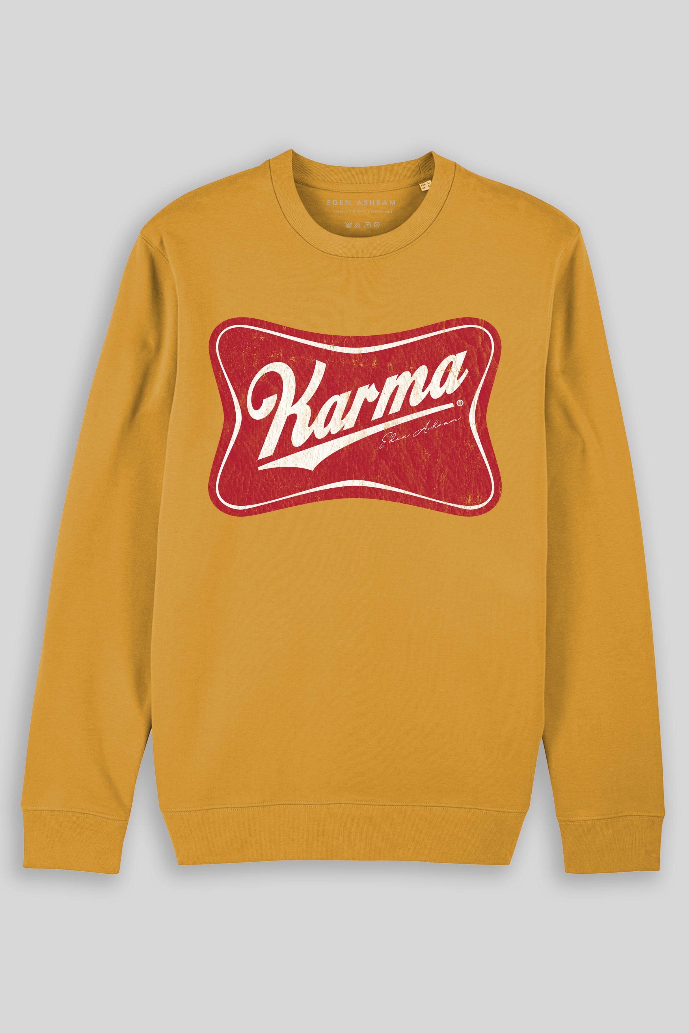 Eden Ashram Karma Beer Iconic Sweatshirt Ochre