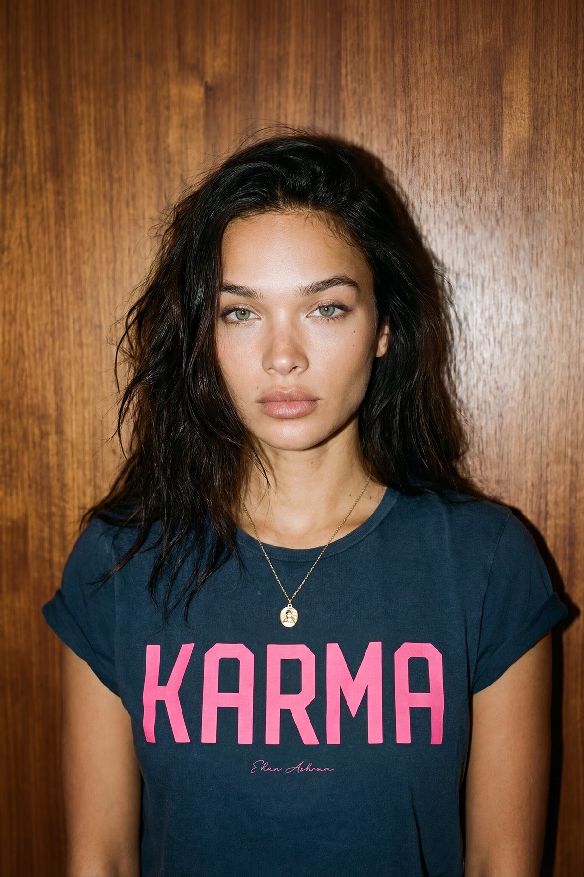 Eden Ashram KARMA Premium Rolled Sleeve T-Shirt