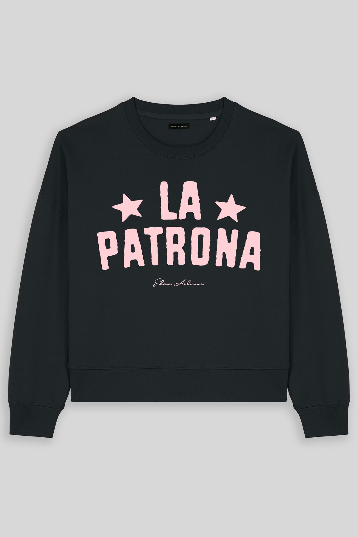 Eden Ashram La Patrona Women's Premium Organic Sweatshirt Black