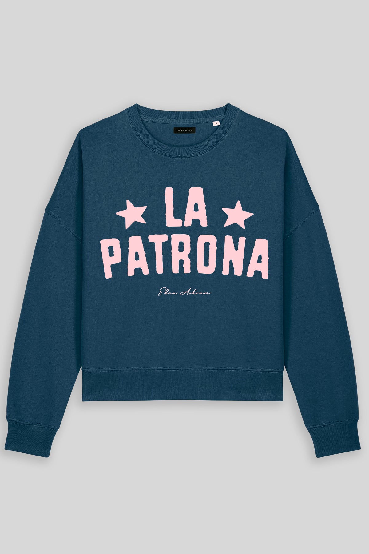 Eden Ashram La Patrona Women's Premium Organic Sweatshirt Deep Teal