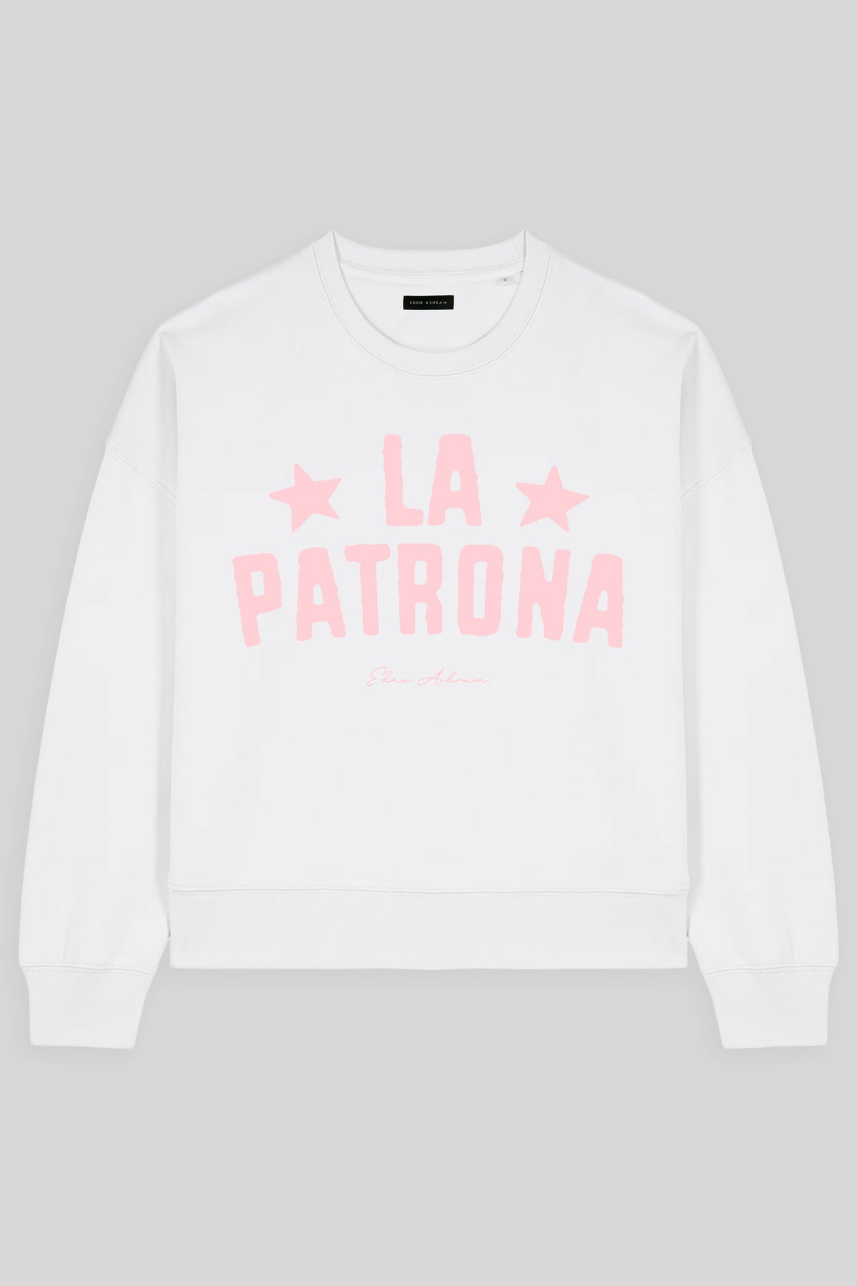 Eden Ashram La Patrona Women's Premium Organic Sweatshirt White