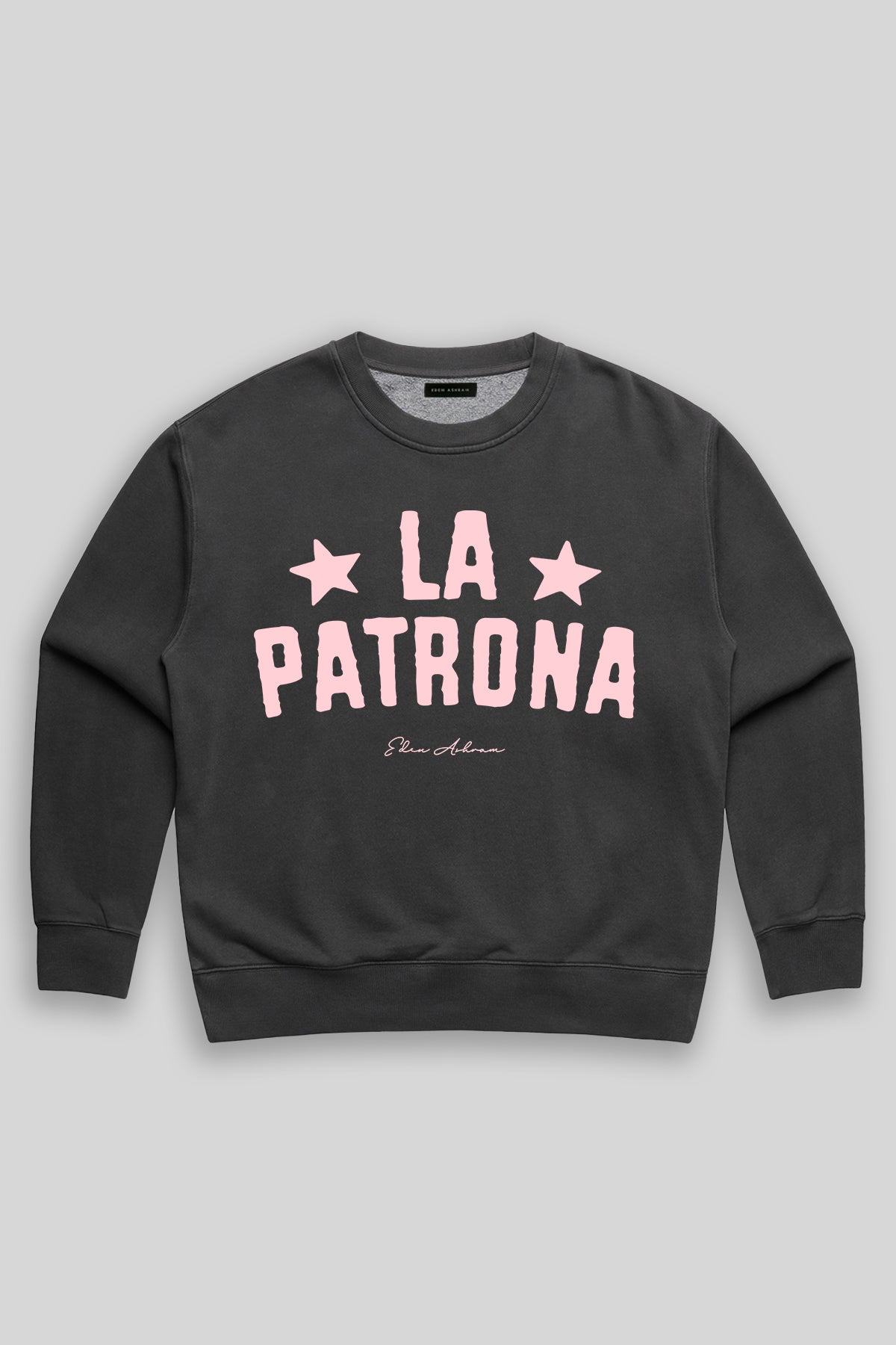 Eden Ashram La Patrona Premium Faded Sweatshirt Faded Black