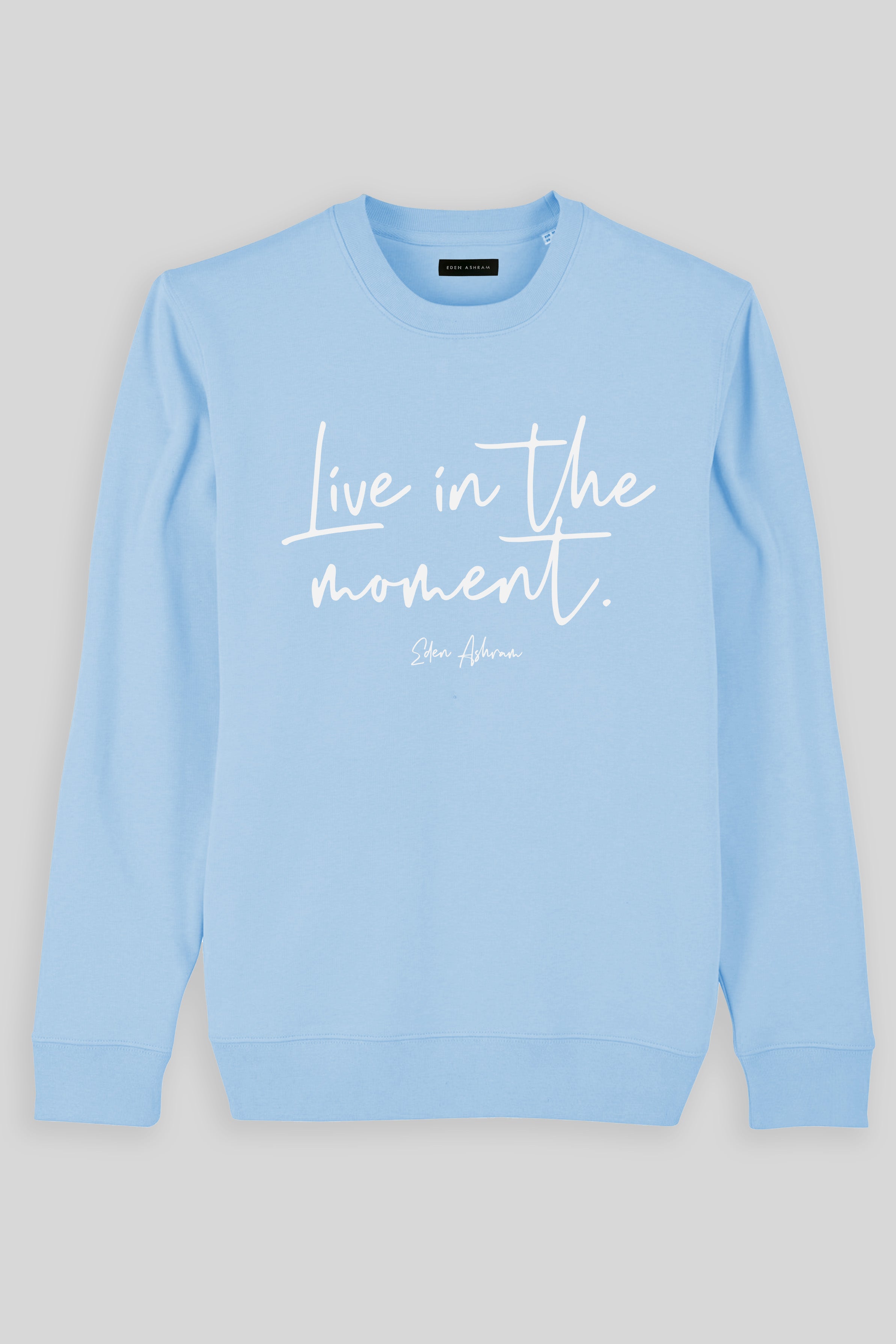 Eden Ashram Live In The Moment Iconic Sweatshirt Blue Sol