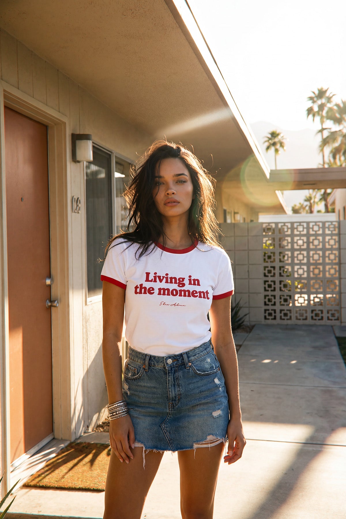 Living In The Moment Classic Ringer T-Shirt