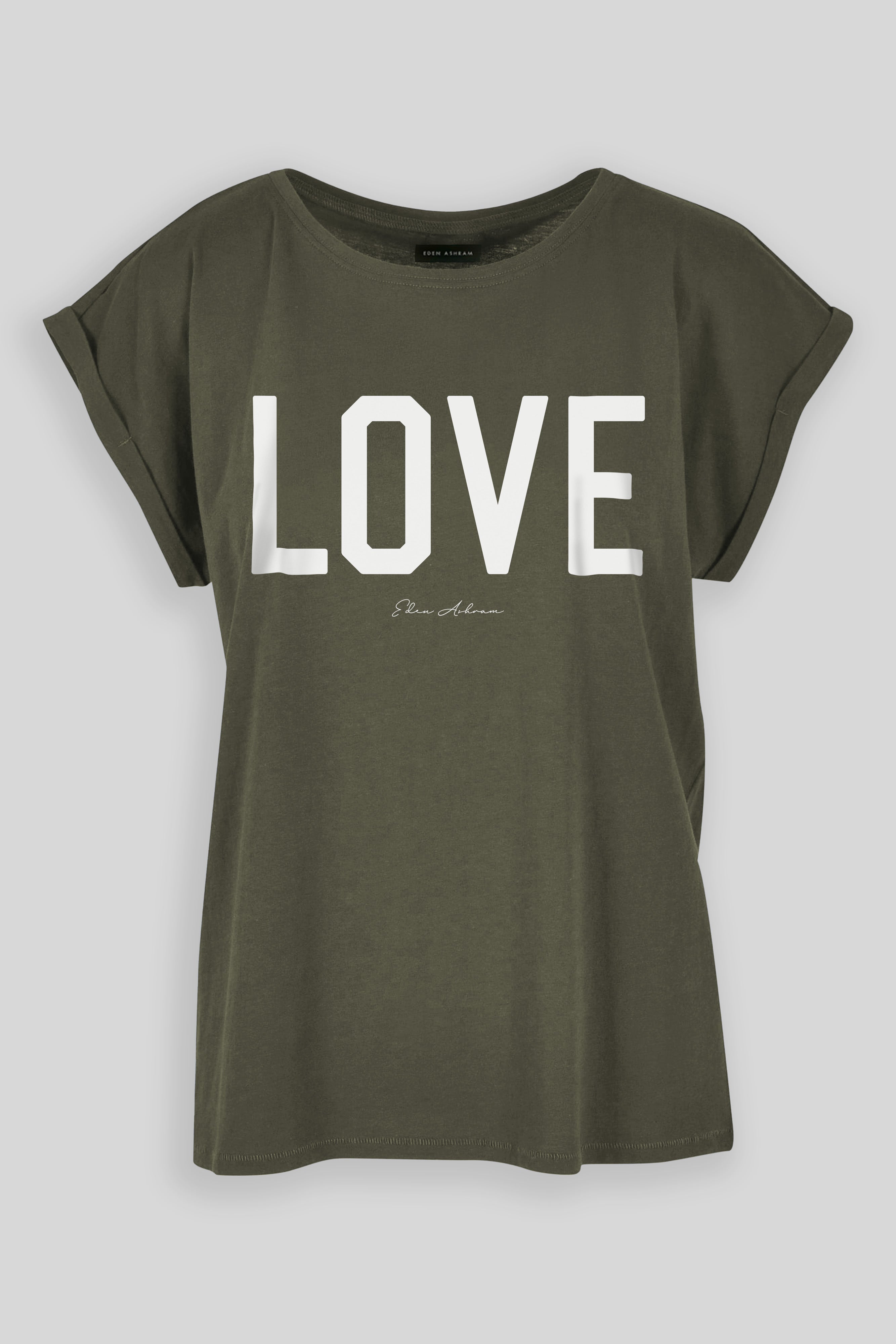 Eden Ashram LOVE Cali T-Shirt Olive