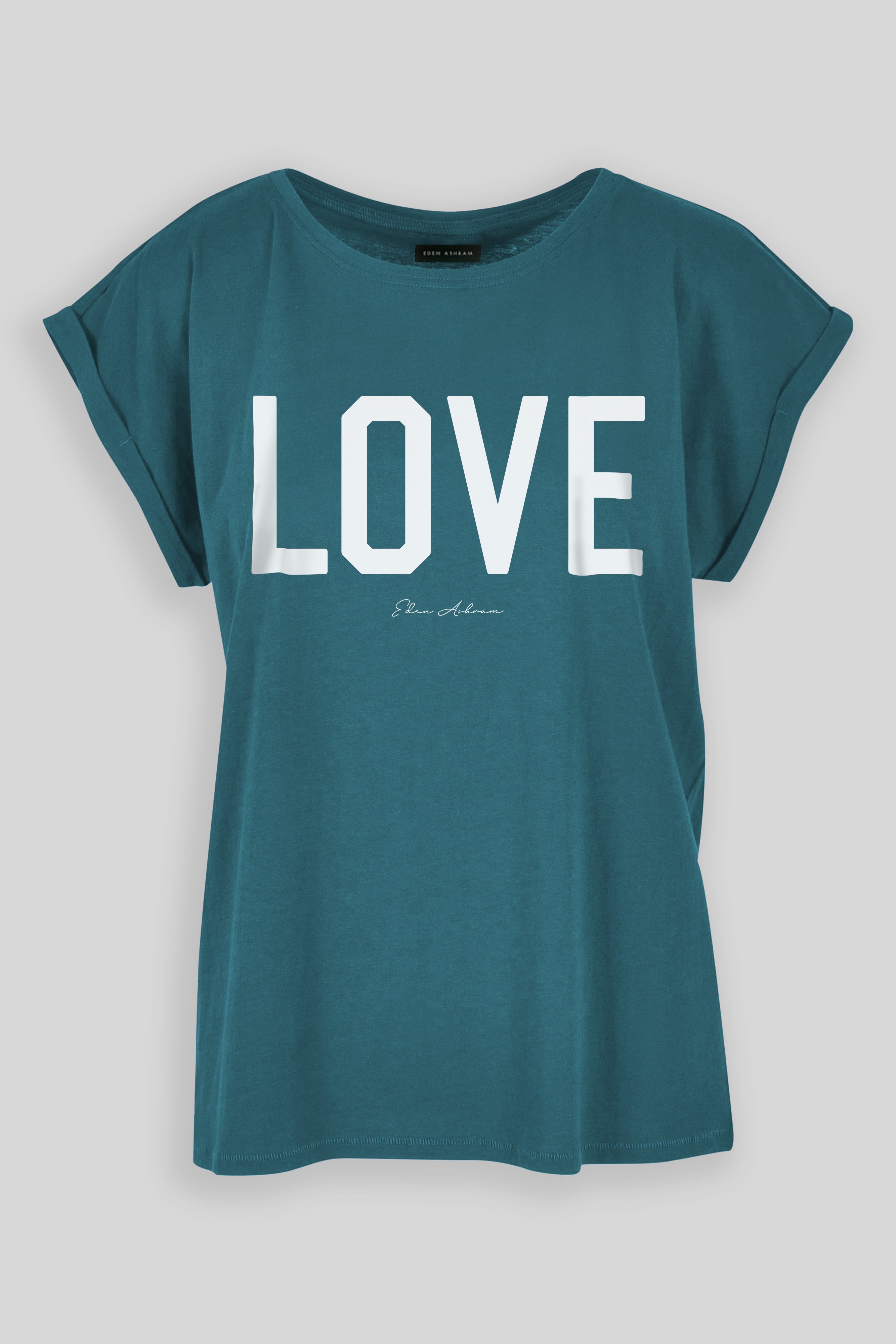 Eden Ashram LOVE Cali T-Shirt Teal