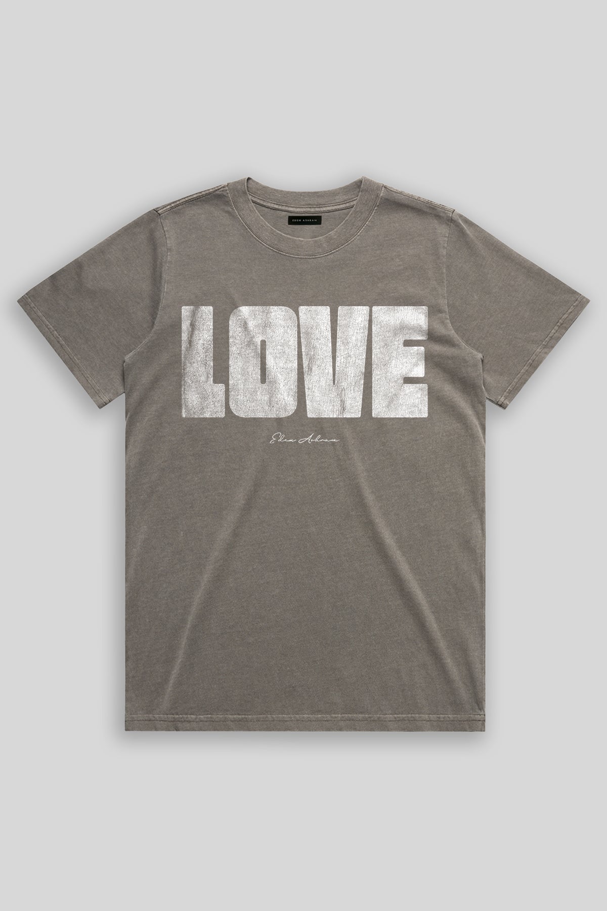 Eden Ashram LOVE 2.0 Faded Rocker T-Shirt Faded Grey
