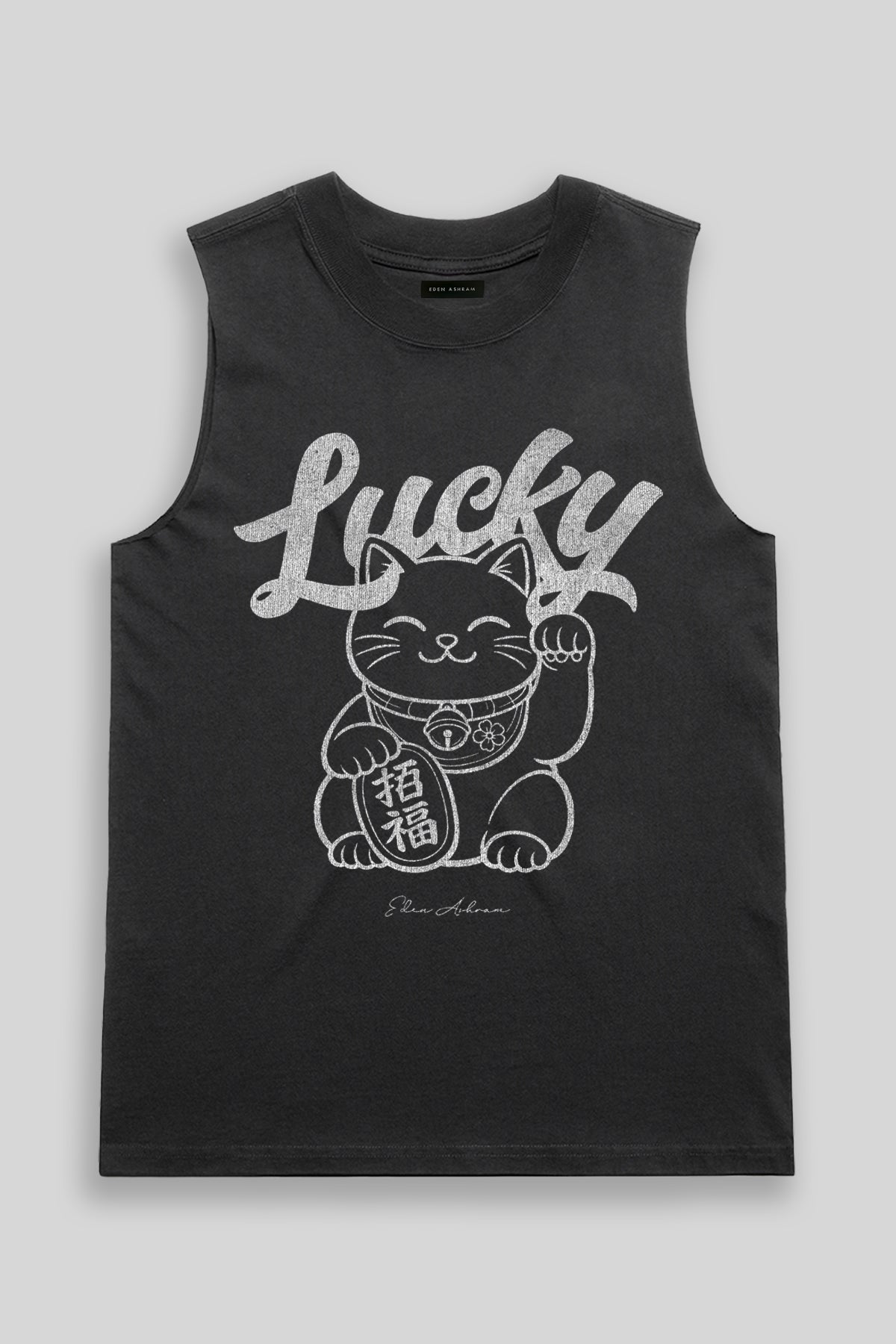 Lucky Cat Heavy Faded Rocker Tank