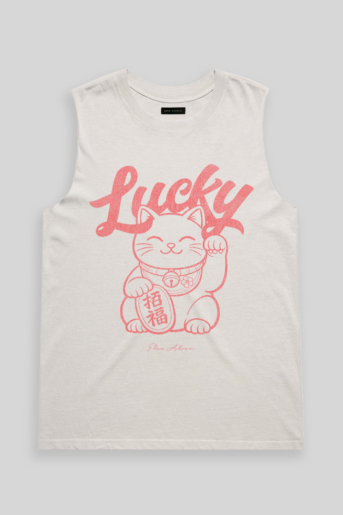 Lucky Cat Heavy Faded Rocker Tank