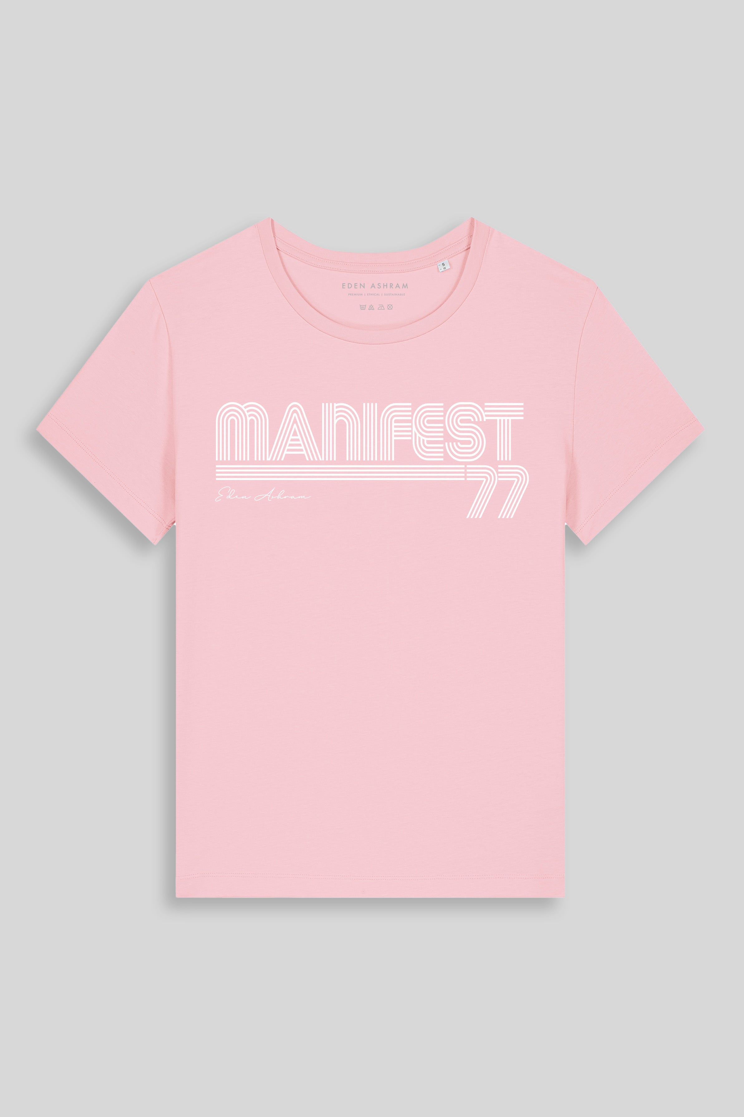 Eden Ashram Manifest 77 Hampton T-Shirt Cotton Pink