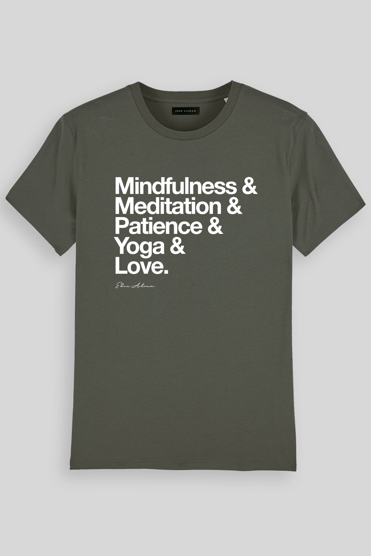EDEN ASHRAM Mindfulness & More - Premium Classic T-Shirt Khaki