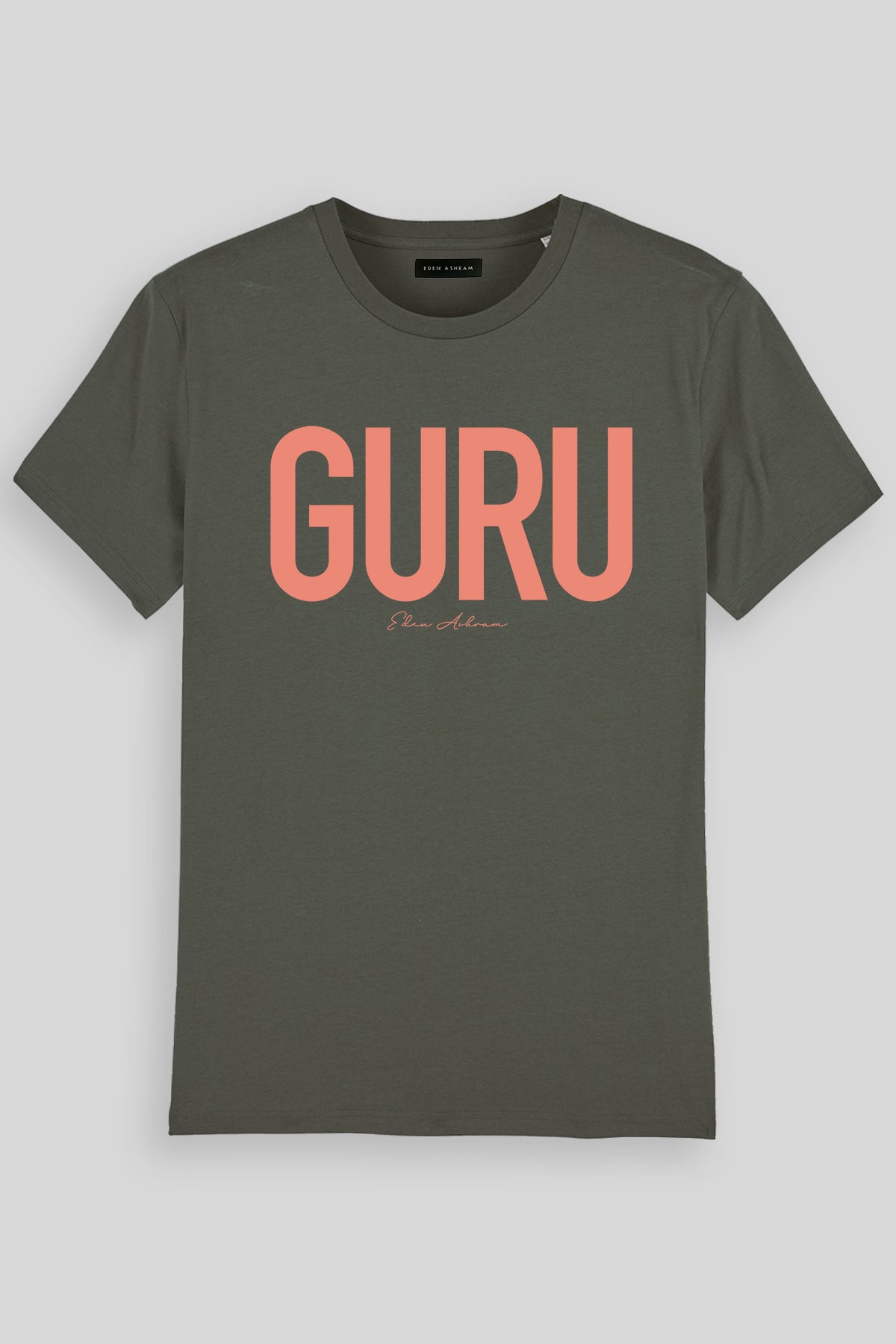 EDEN ASHRAM Guru Premium Classic T-Shirt Khaki