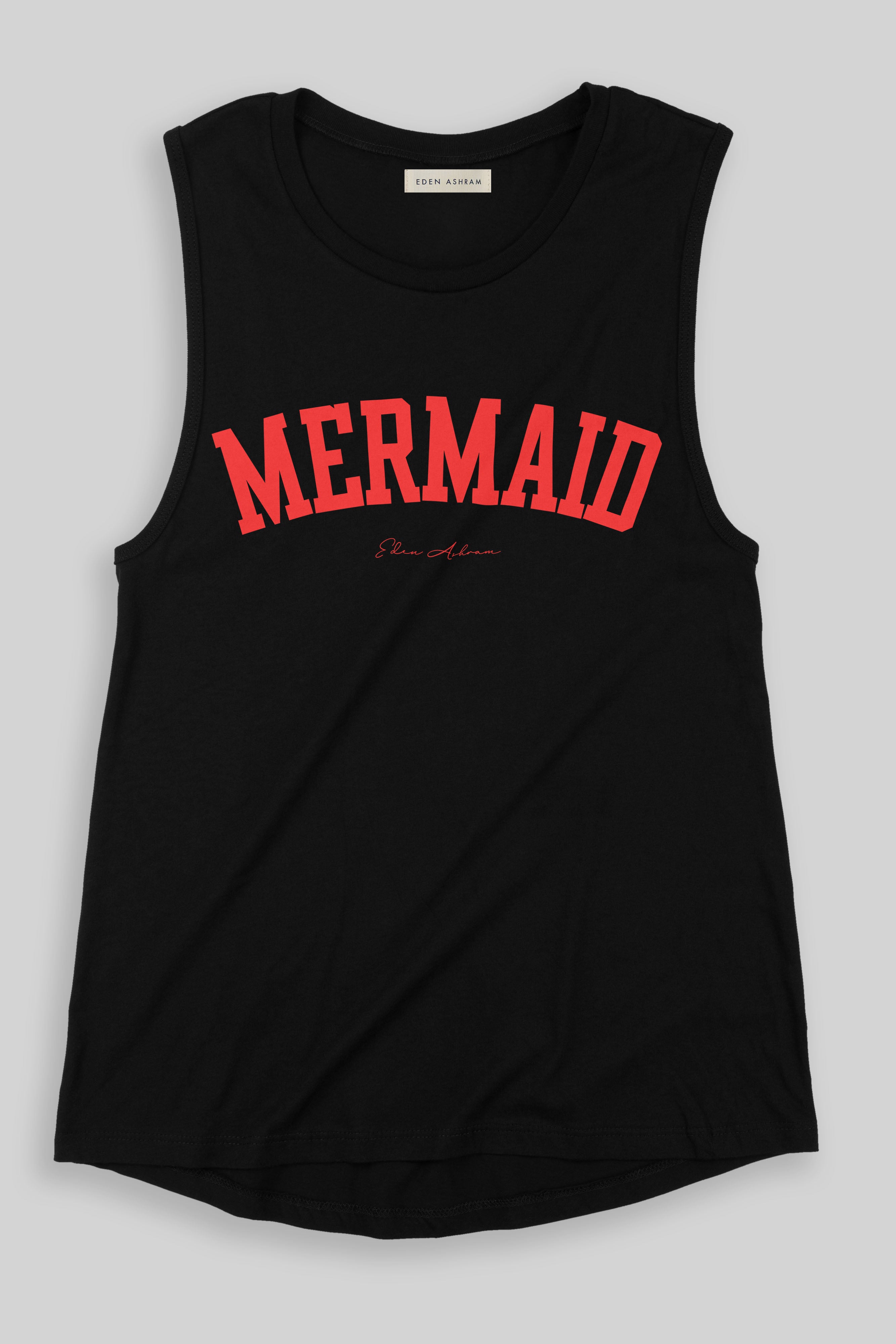 EDEN ASHRAM Mermaid Jersey Muscle Tank Vintage Black
