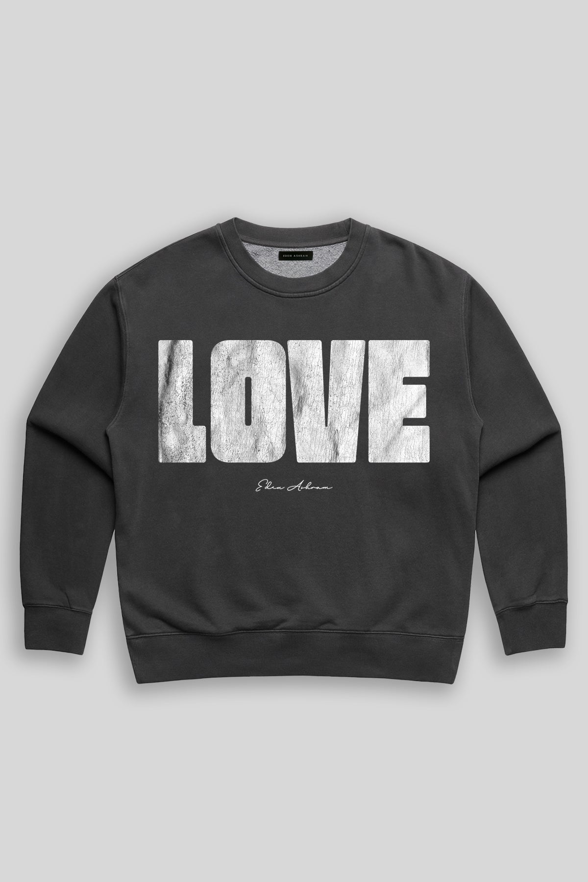 Eden Ashram LOVE 2.0 Faded Sweatshirt Faded Black