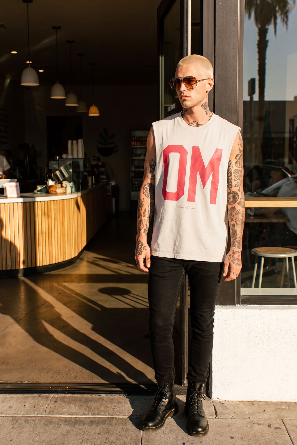 OM Men's Premium Heavy Faded Tank