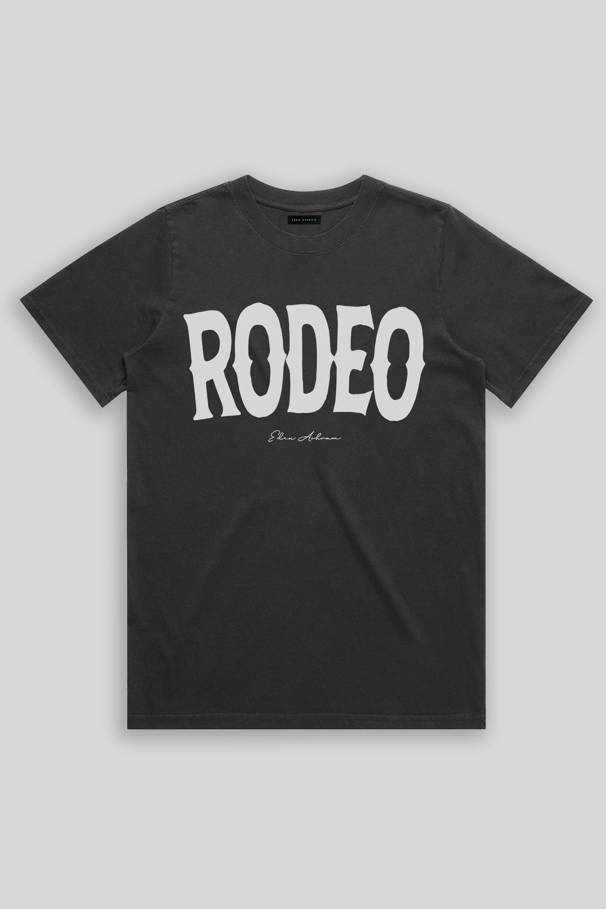 Eden Ashram Rodeo Heavy Faded Rocker T-Shirt Faded Black