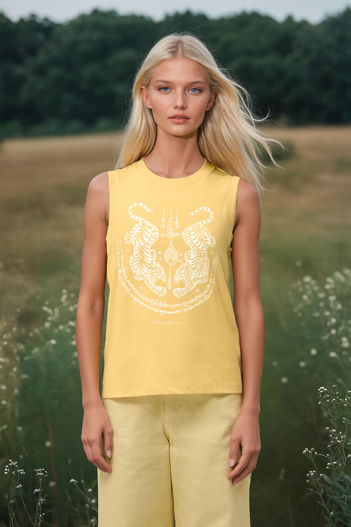 Eden Ashram Sak Yant Suea Koo (Twin Tigers) Venice Tank