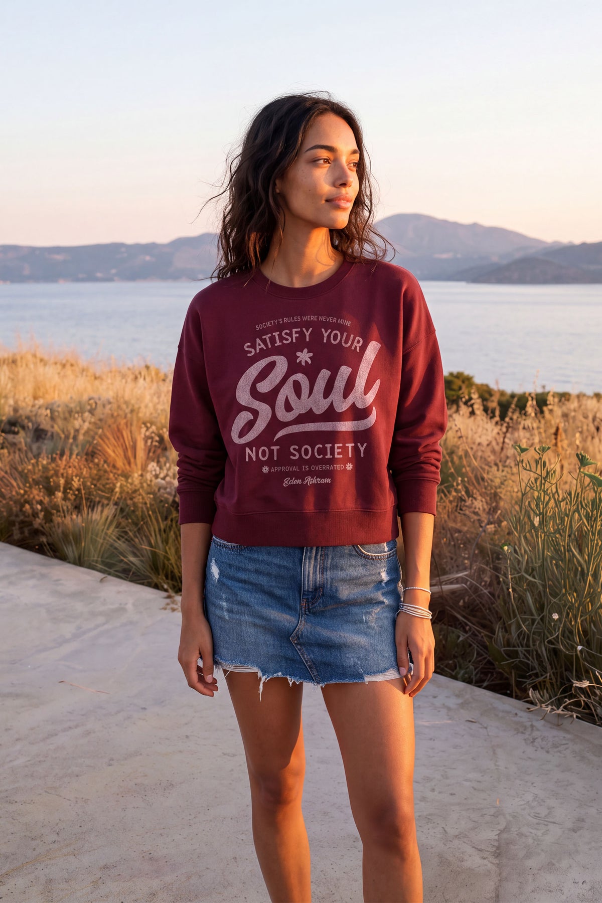 Satisfy Your Soul - Not Society Women's Premium Organic Sweatshirt
