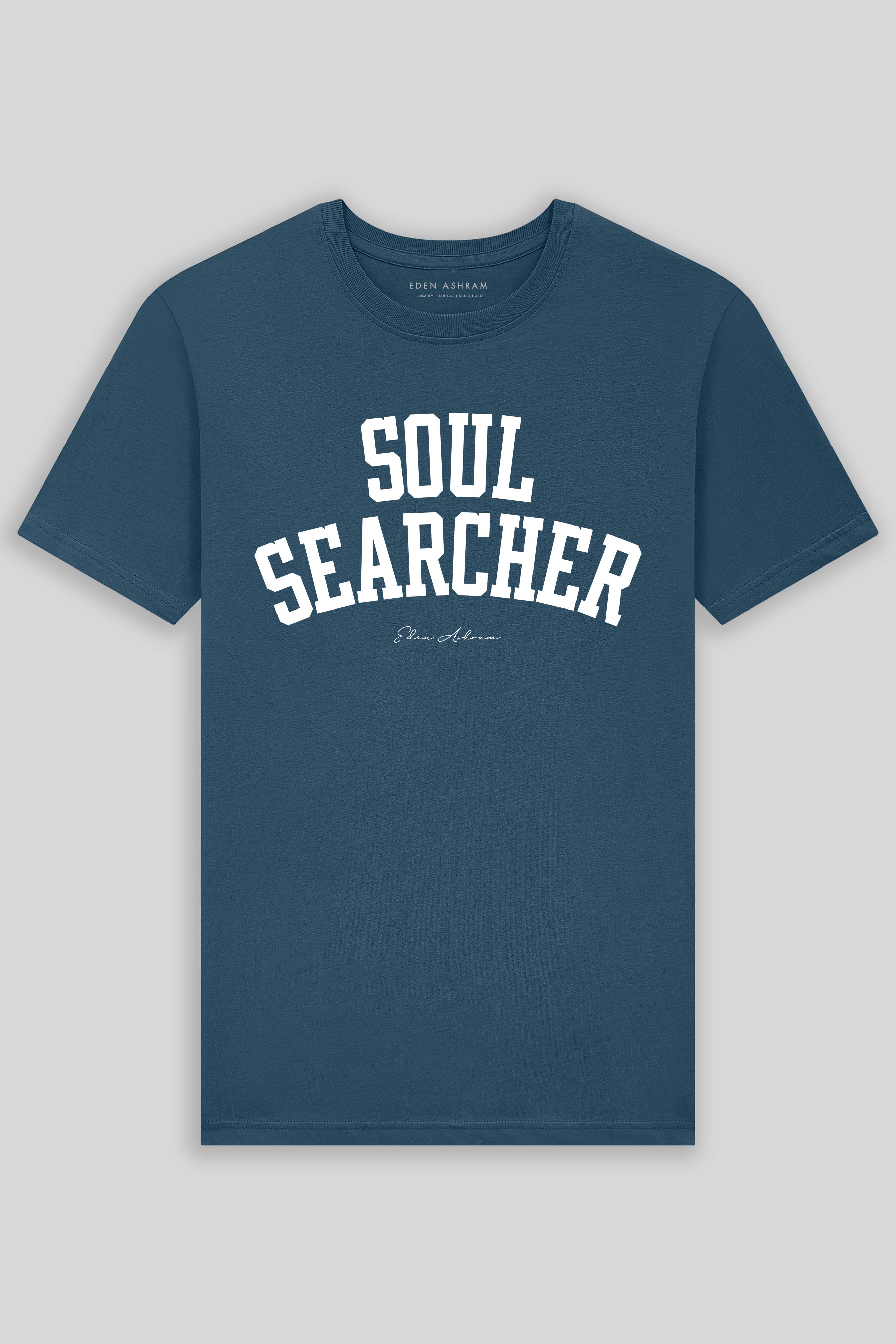 Eden Ashram Soul Searcher Premium Classic T-Shirt Stonewash Denim