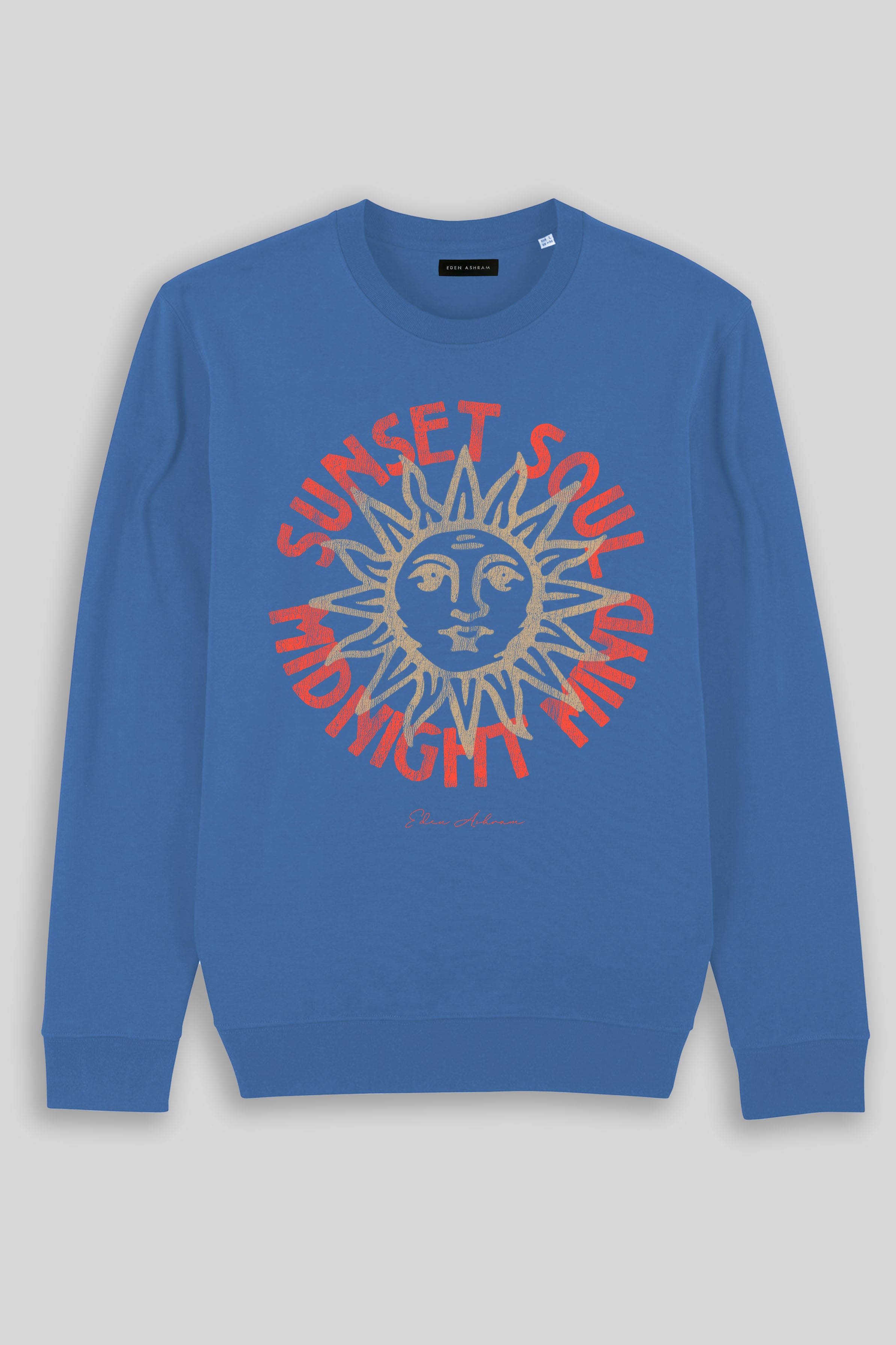 Eden Ashram Sunset Soul - Midnight Mind Iconic Sweatshirt Bright Blue