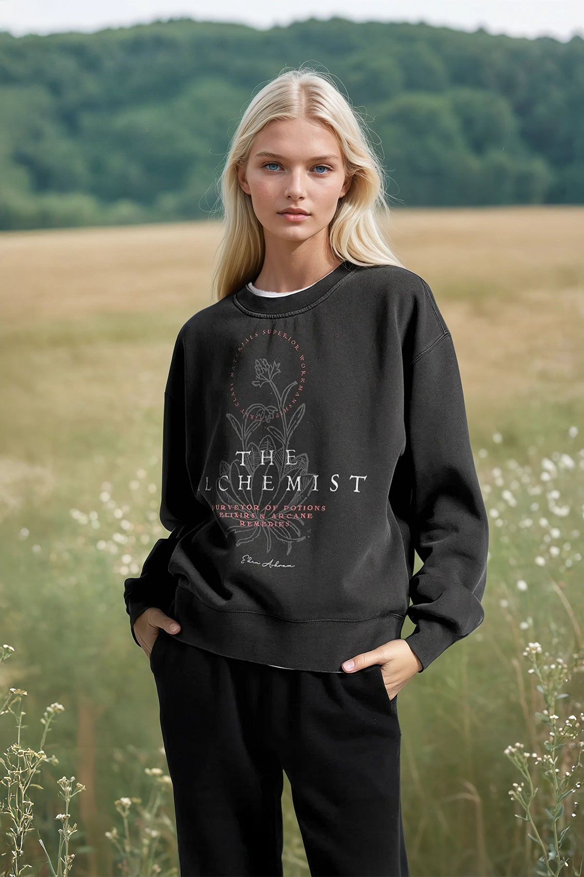 Eden Ashram The Alchemist Premium Faded Sweatshirt