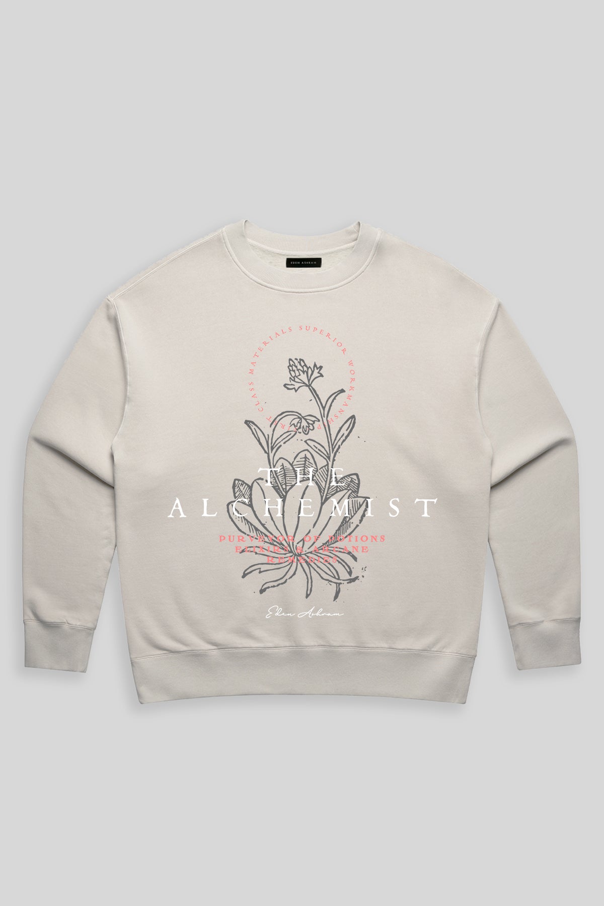 Eden Ashram The Alchemist Premium Faded Sweatshirt Faded Bone