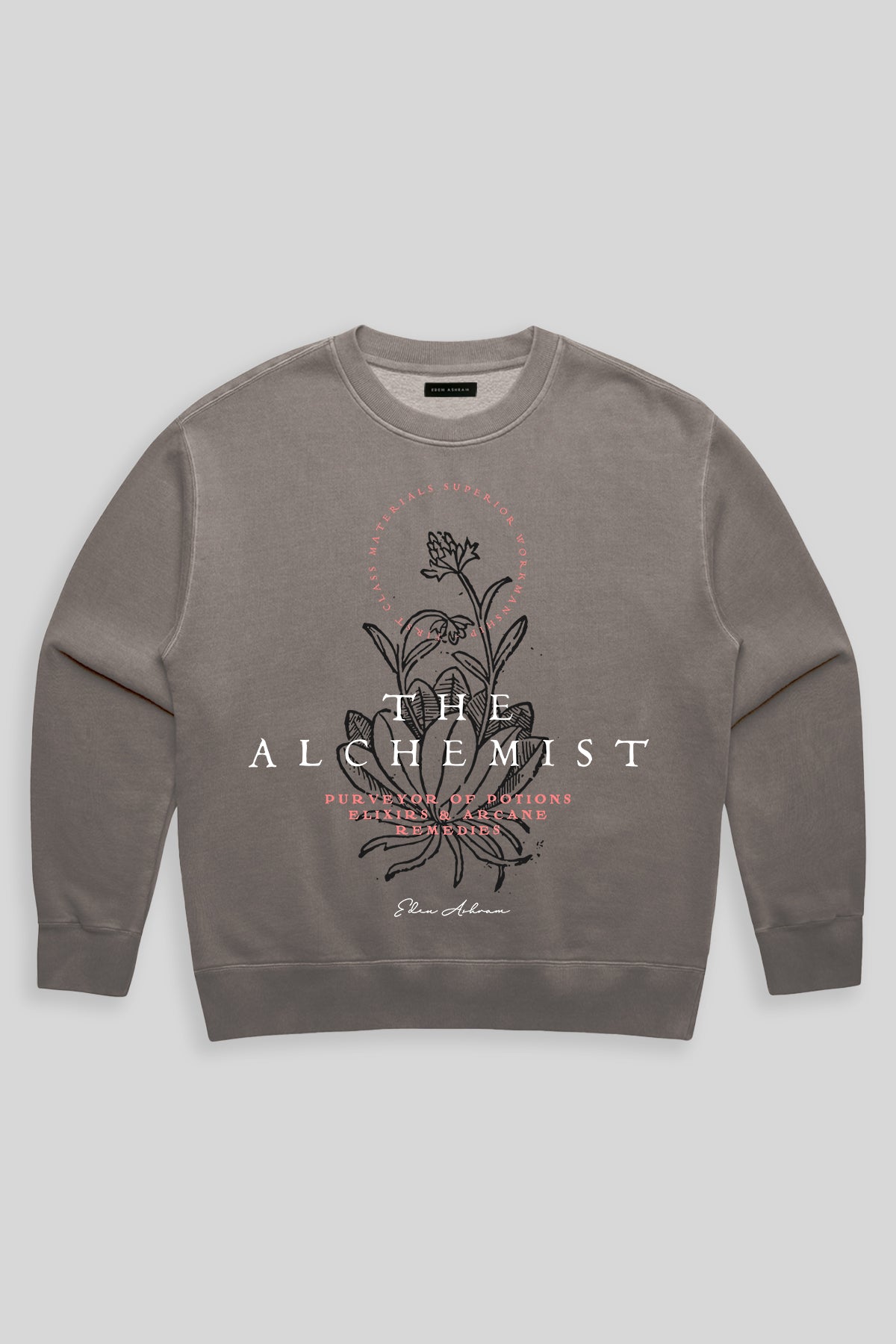Eden Ashram The Alchemist Premium Faded Sweatshirt Faded Grey