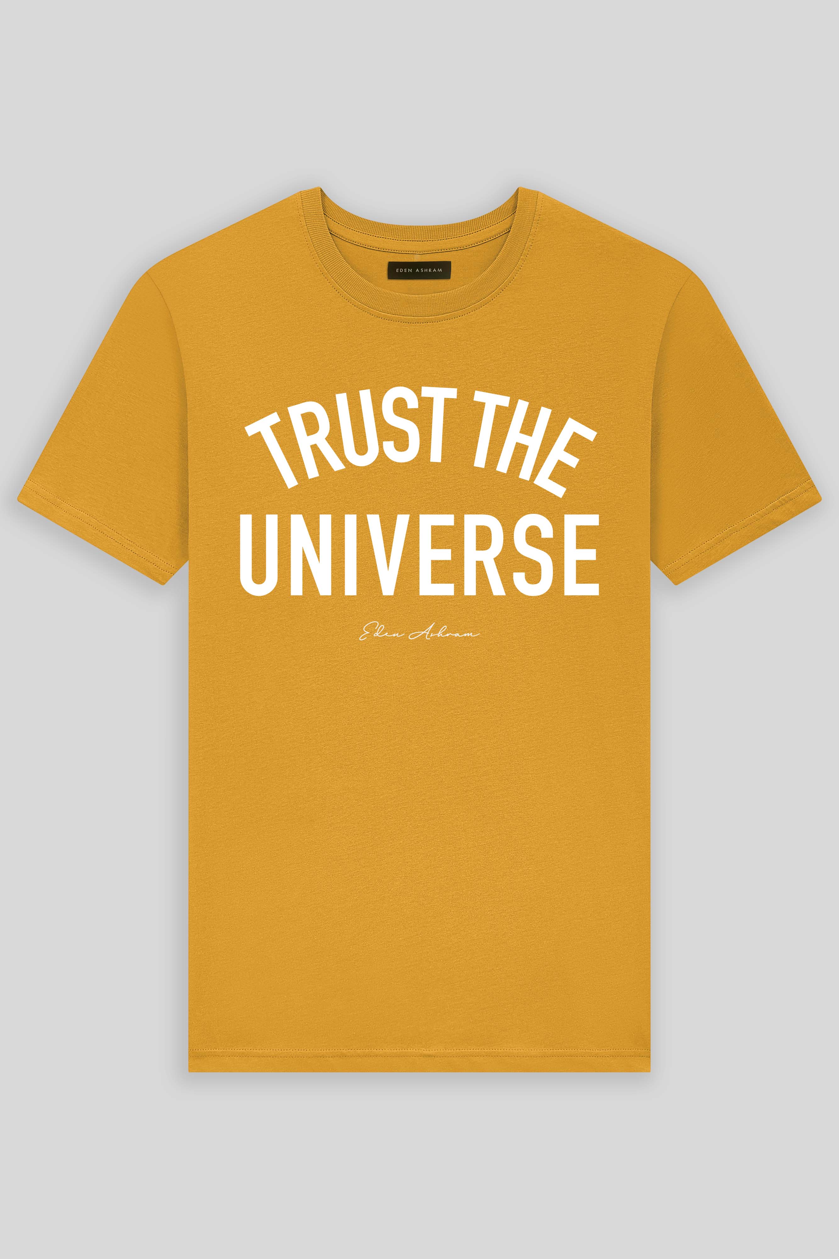 Eden Ashram Trust The Universe Premium Classic T-Shirt Burnt Yellow