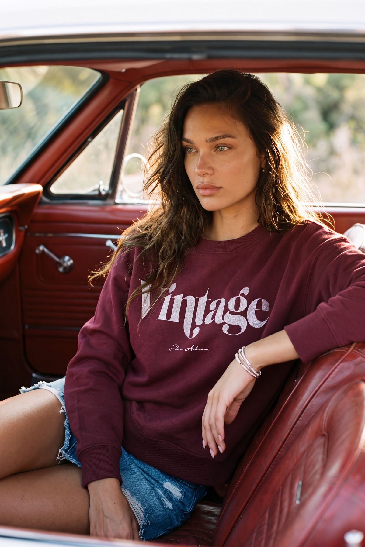 Eden Ashram Vintage Women's Premium Organic Sweatshirt