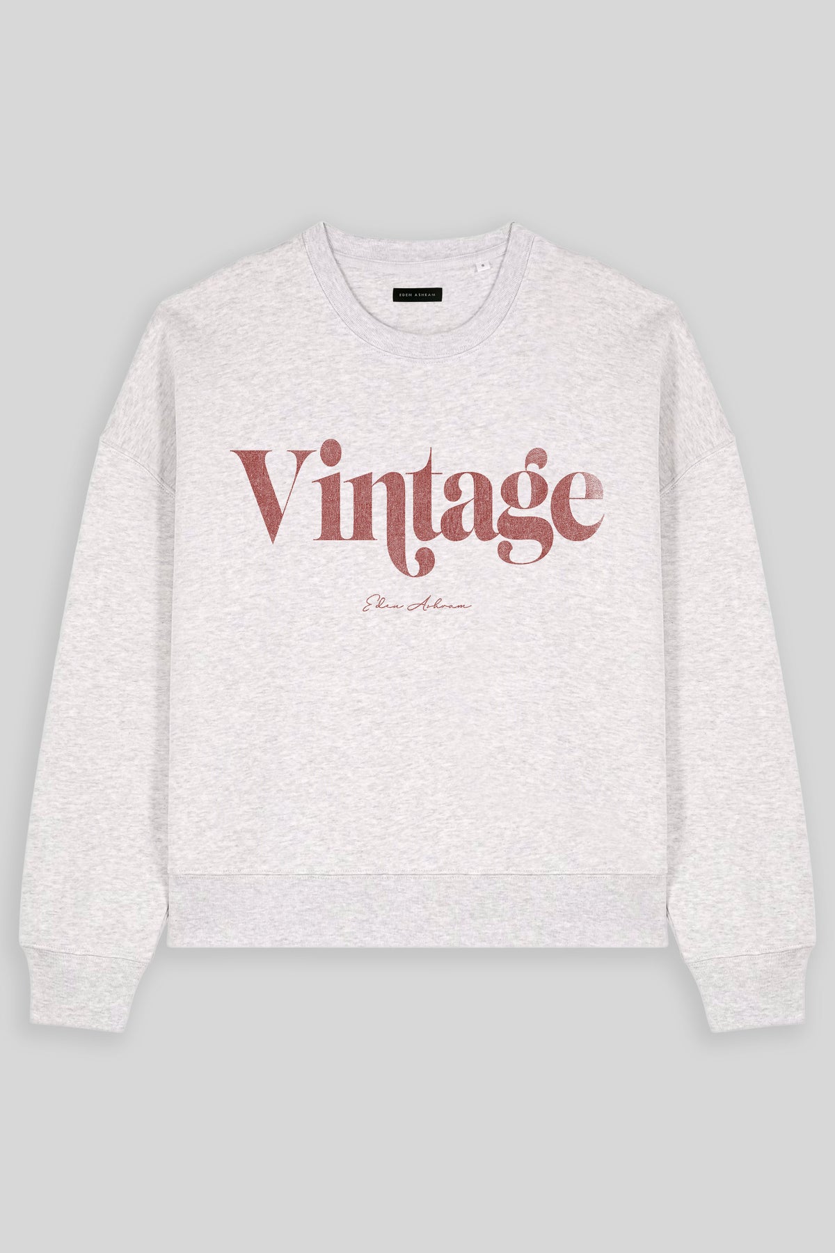 Eden Ashram Vintage Women's Premium Organic Sweatshirt Cool Heather