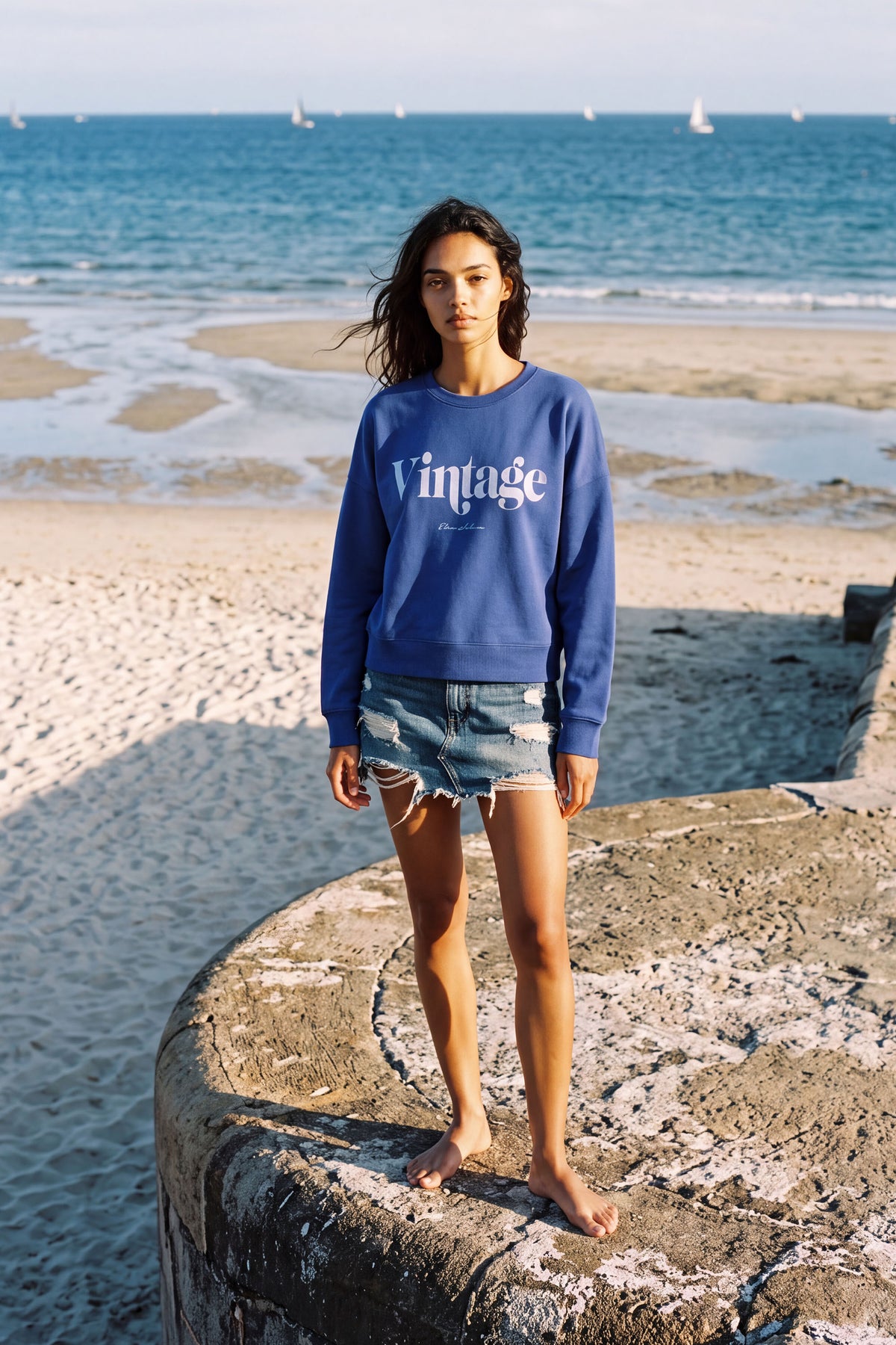 Eden Ashram Vintage Women's Premium Organic Sweatshirt